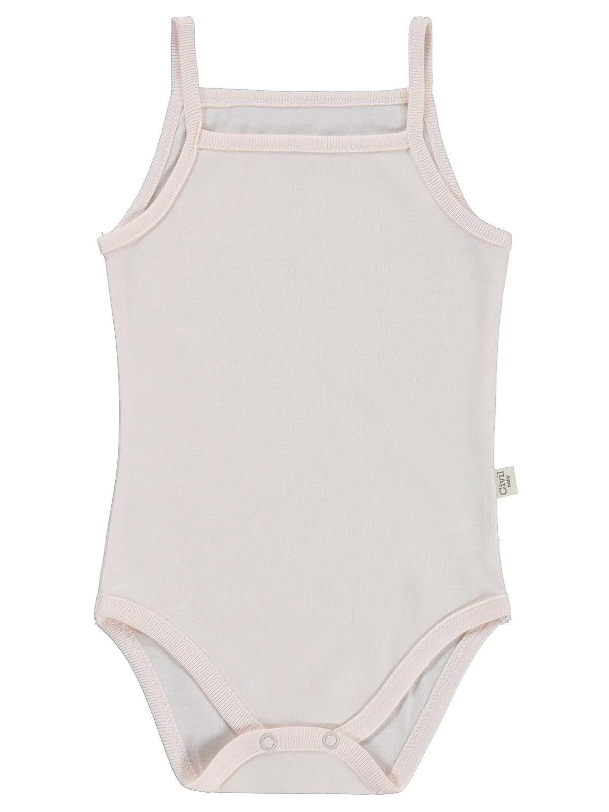 Civil Baby Fiyonk Empirmeli İp Askılı 5 Li 1-36 Ay Çıtçıtlı Badi - Bej - Image 5