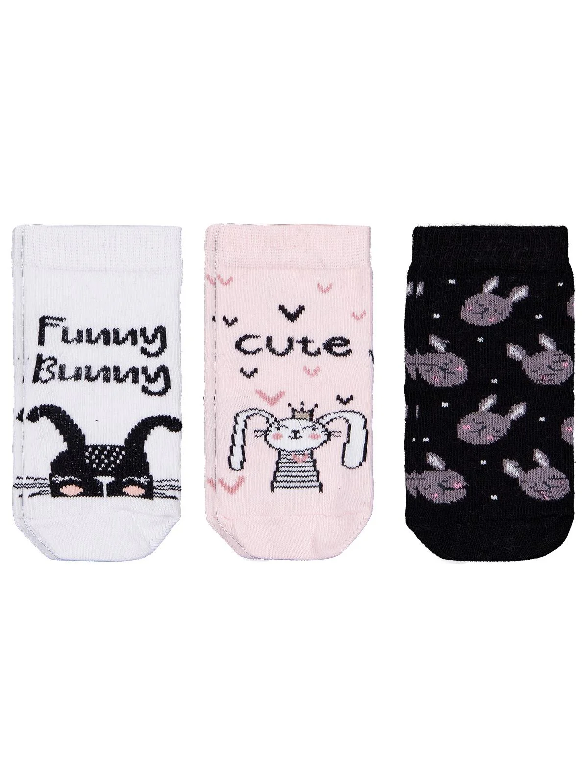 Civil Baby Funny Bunny 3'lü 6-18 Ay Bebek Kız Çorap Set - Image 5