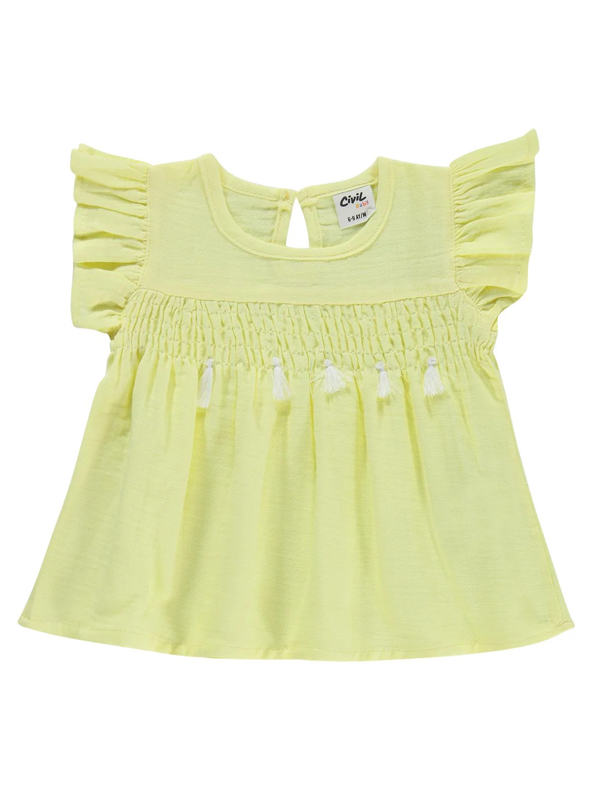 Civil Baby Gipeli Püsküllü 6-18 Ay Takım - Sarı - Image 3