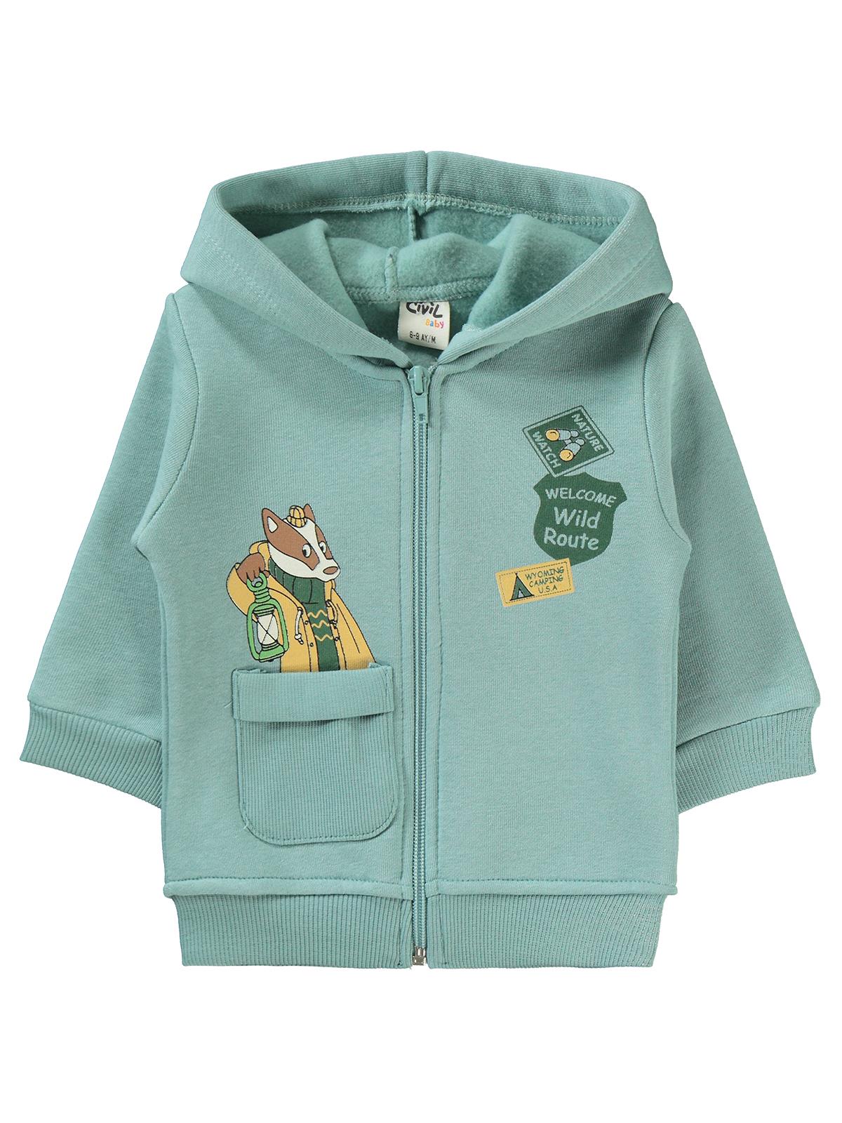 Civil Baby Hayvan Baskılı 6-18 Ay Takım - Yeşil - Image 2