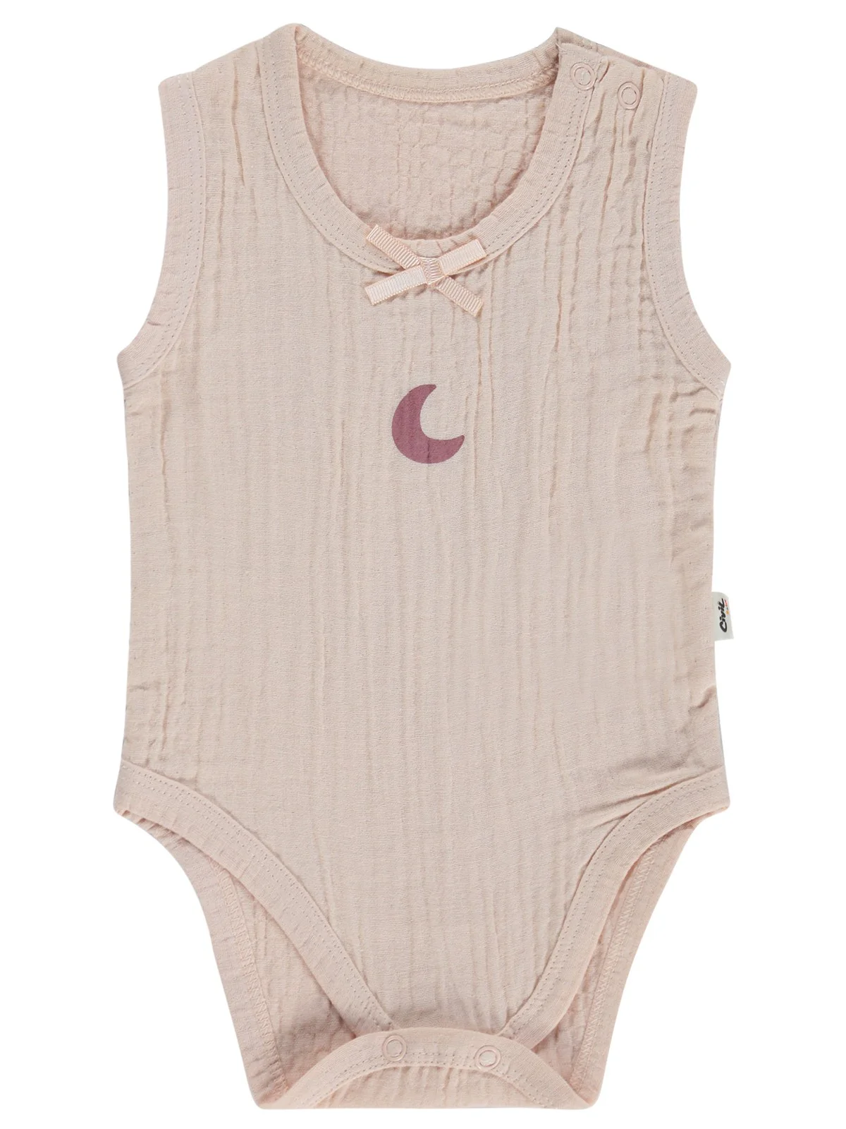 Civil Baby Hilal Baskılı 1-36 Ay Çıtçıtlı Badi - Pembe - Image 3