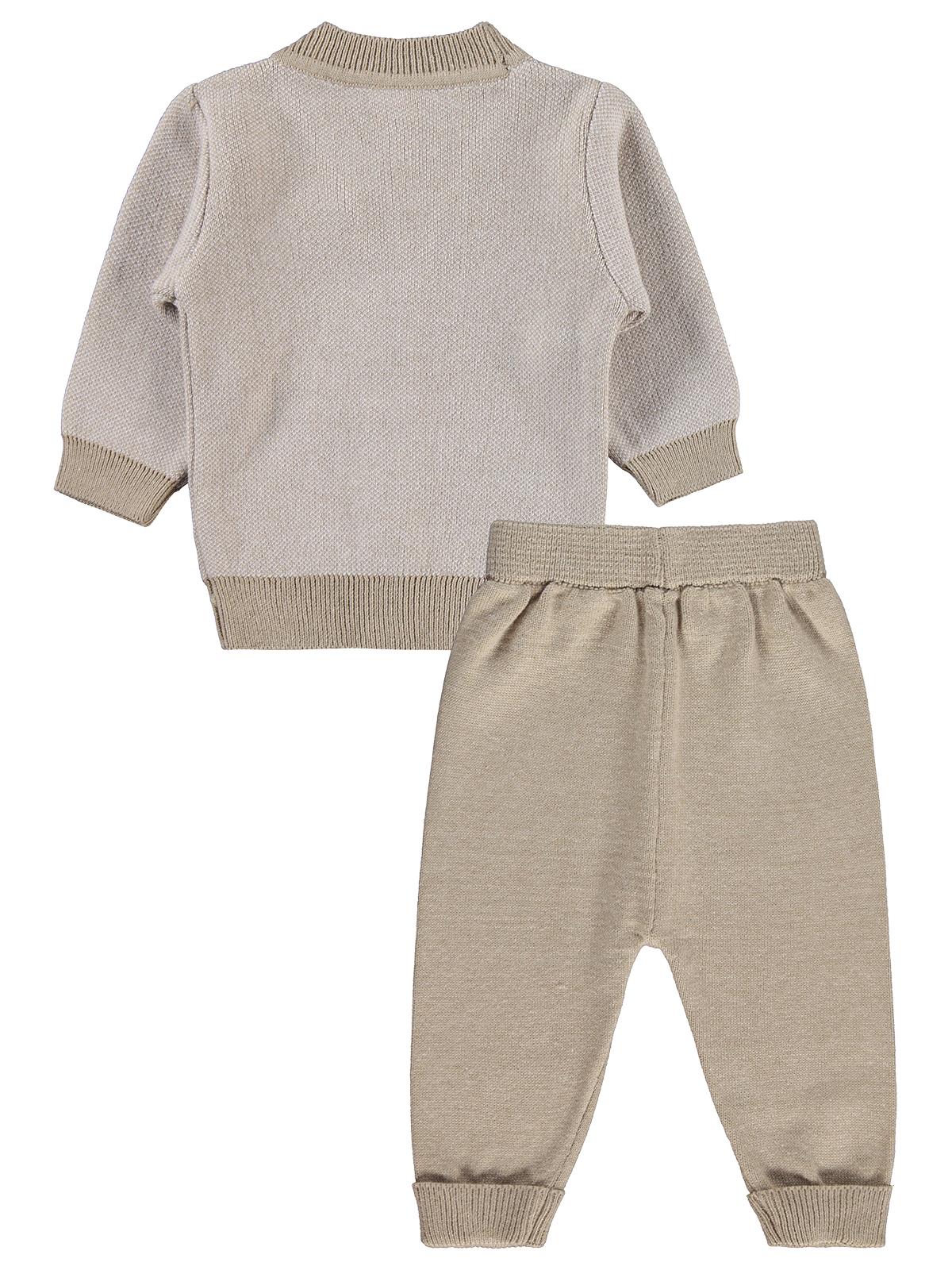 Civil Baby Hırkalı 6-18 Ay Takım - Bej - Image 3