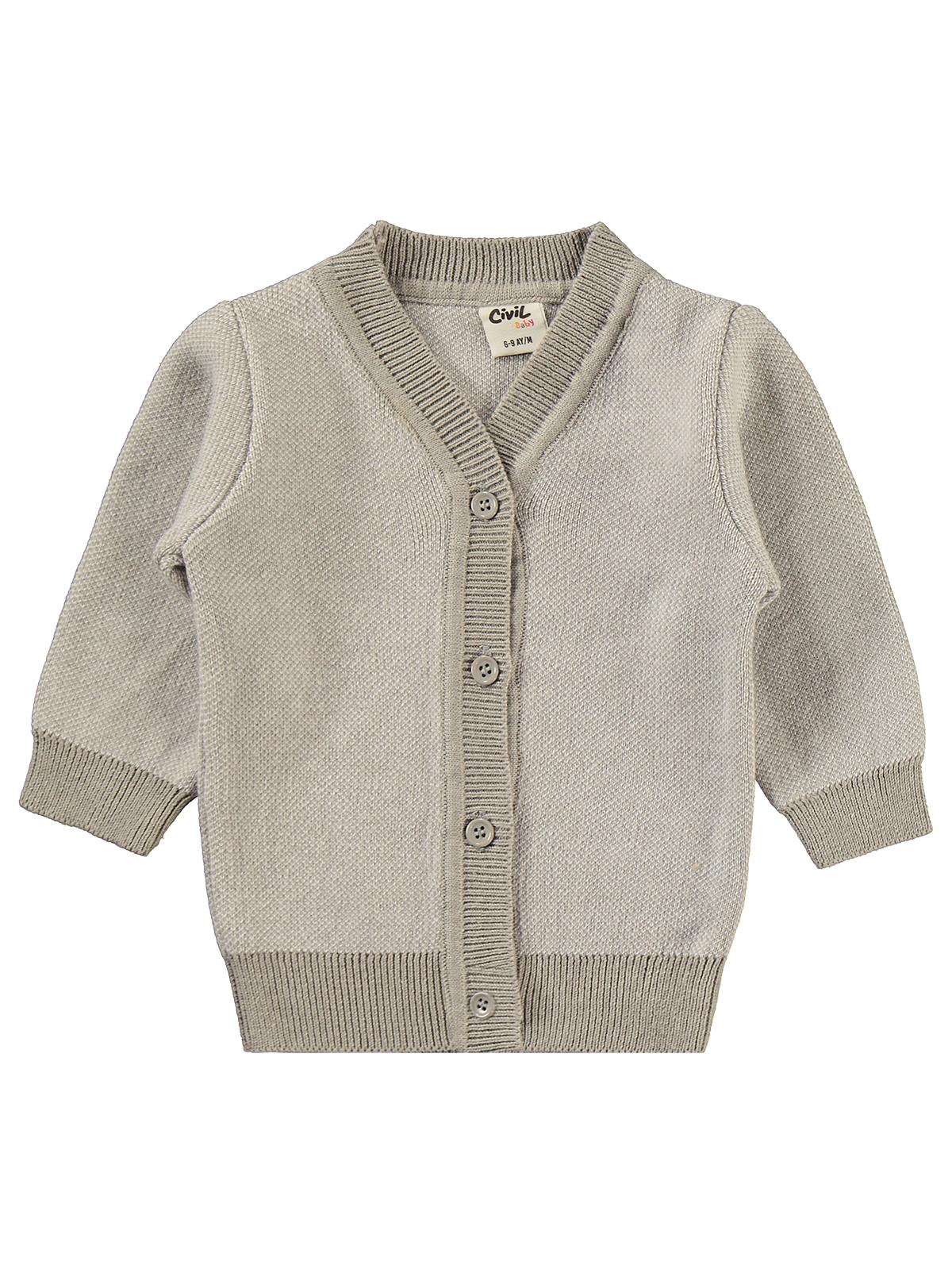 Civil Baby Hırkalı 6-18 Ay Takım - Gri - Image 3