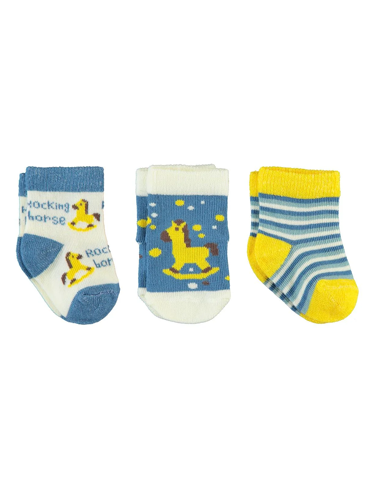 Civil Baby Horse Desen Asetat 0-24 Ay Çorap Setleri - Image 2