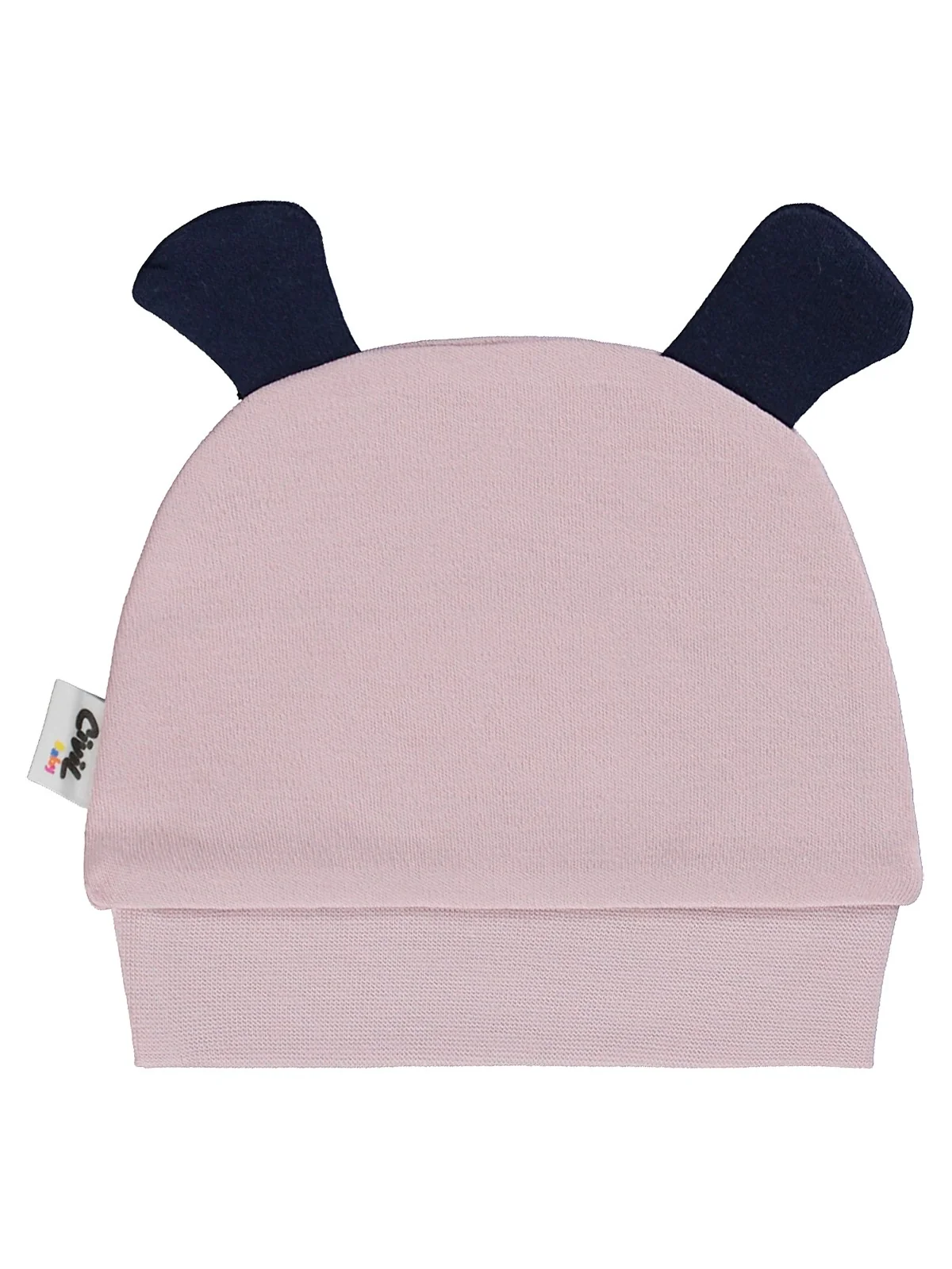 Civil Baby İnterlok Köpek Kafa Nakışlı 0 Ay Unisex Kulaklı Bere - Pembe - Image 2