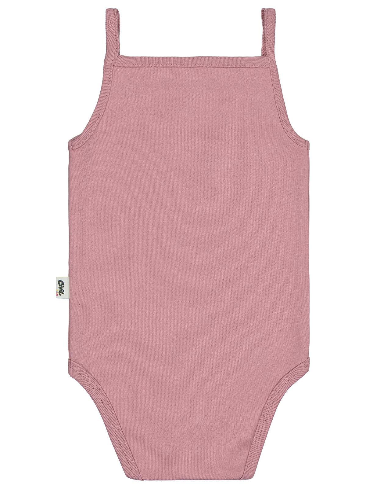 Civil Baby İp Askılı Dantelli 12-24 Ay Kız Çıtçıtlı Badi - Pembe - Image 3