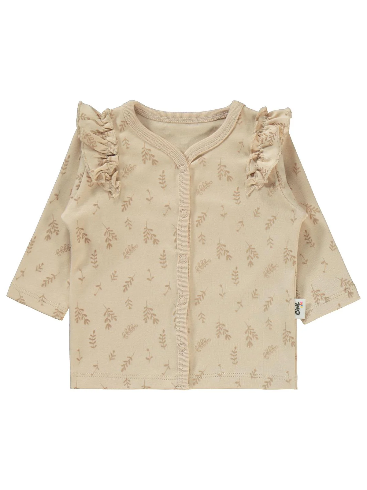 Civil Baby Kabartmalı Yaprak Empirme 1-6 Ay Pijama Takımı - Fil Dişi - Image 3
