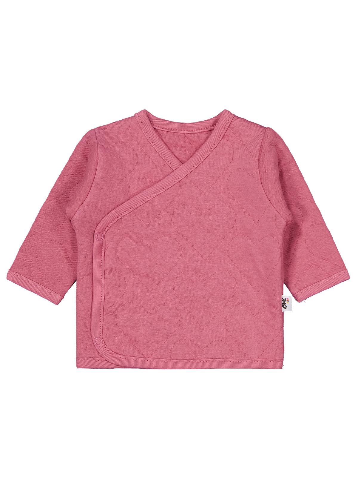 Civil Baby Kalp Desenli 3lü 0-1 Ay Zıbın Takımları - Pembe - Image 3