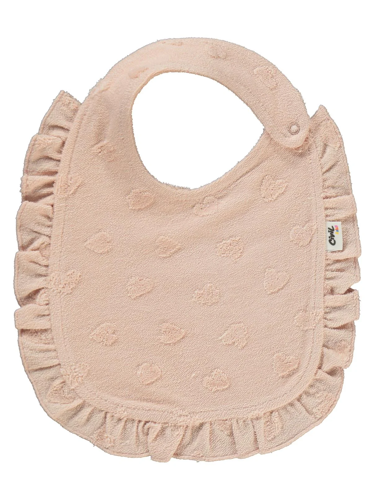 Civil Baby Kalp Jakarlı Mama Önlüğü - Pudra - Image 3