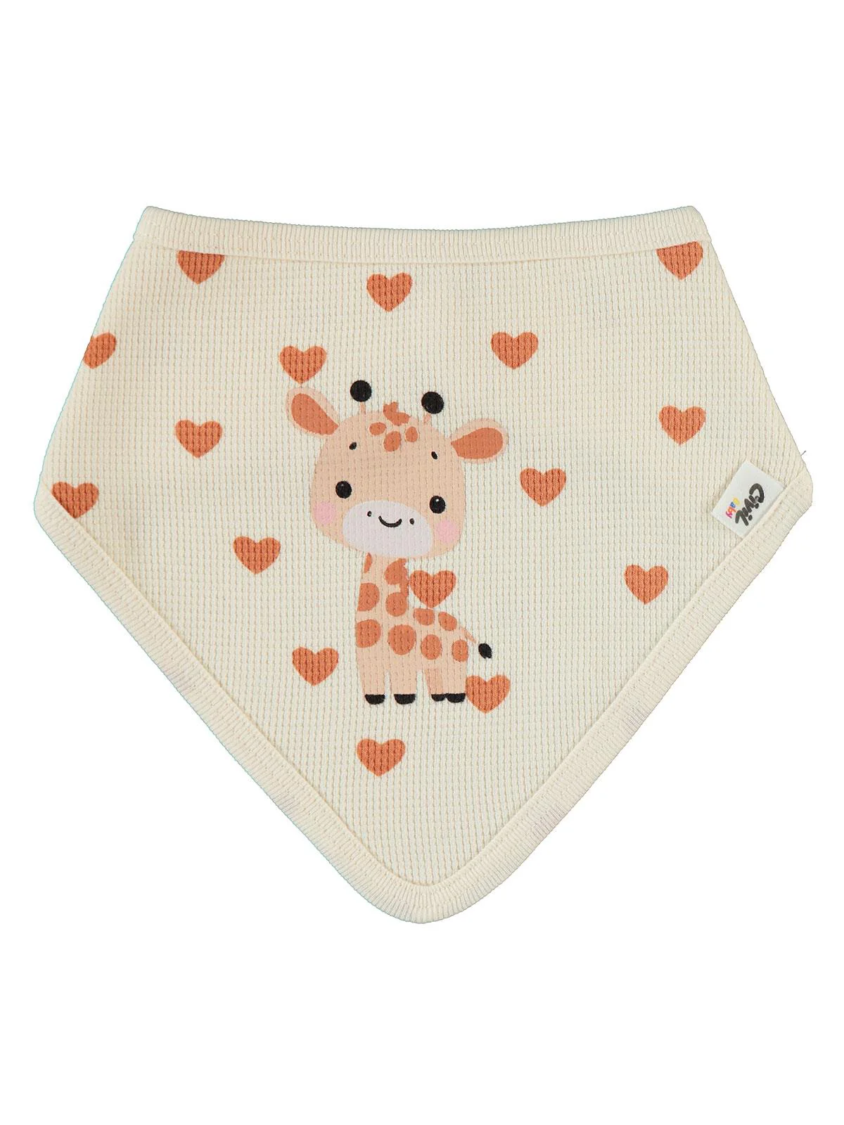 Civil Baby Kalp Zürafa Mama Önlüğü - Fil Dişi - Image 3