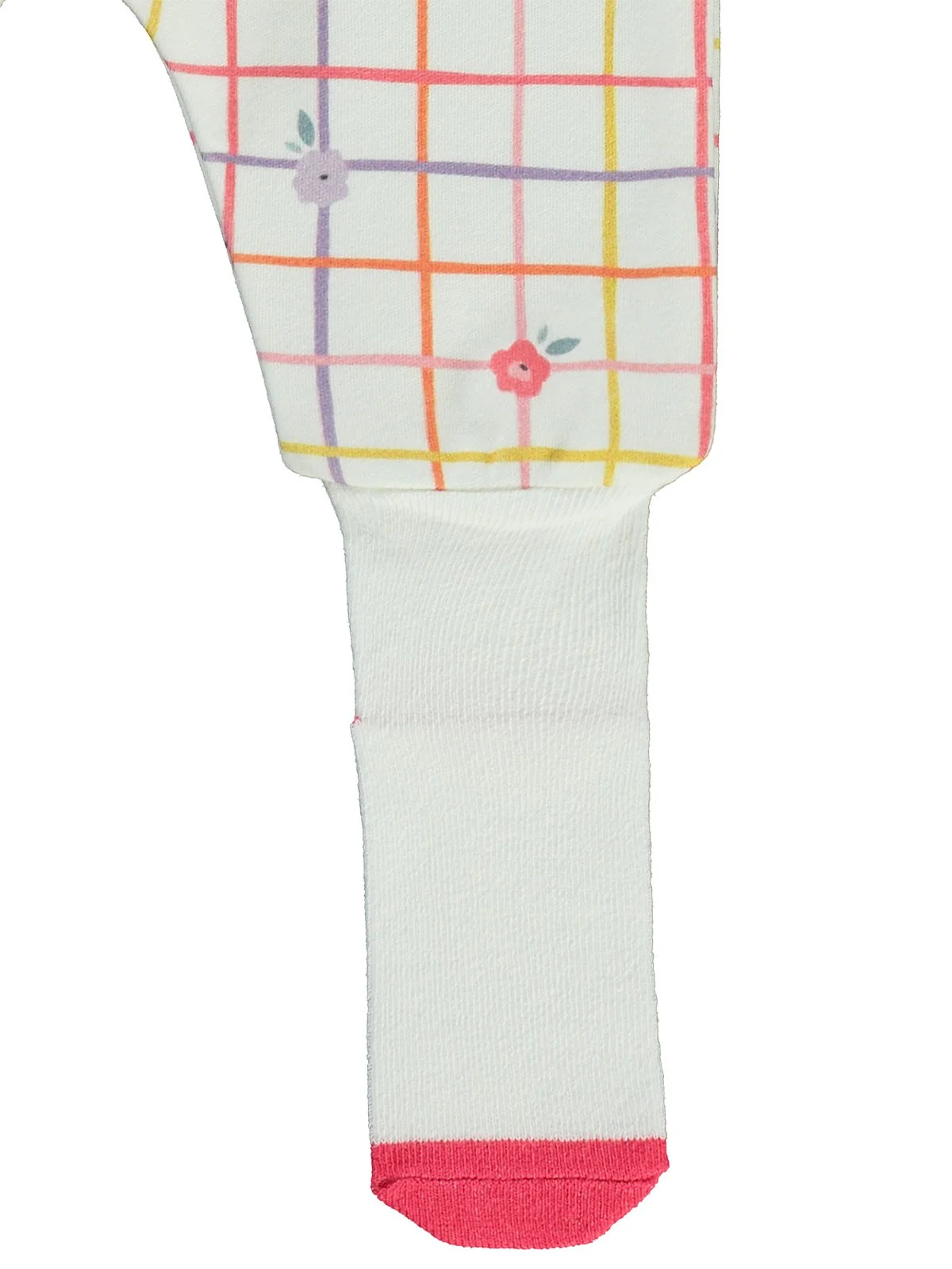 Civil Baby Kareli Çiçek Baskılı 1-6 Ay Tek Alt Bebe - Ekru - Image 8