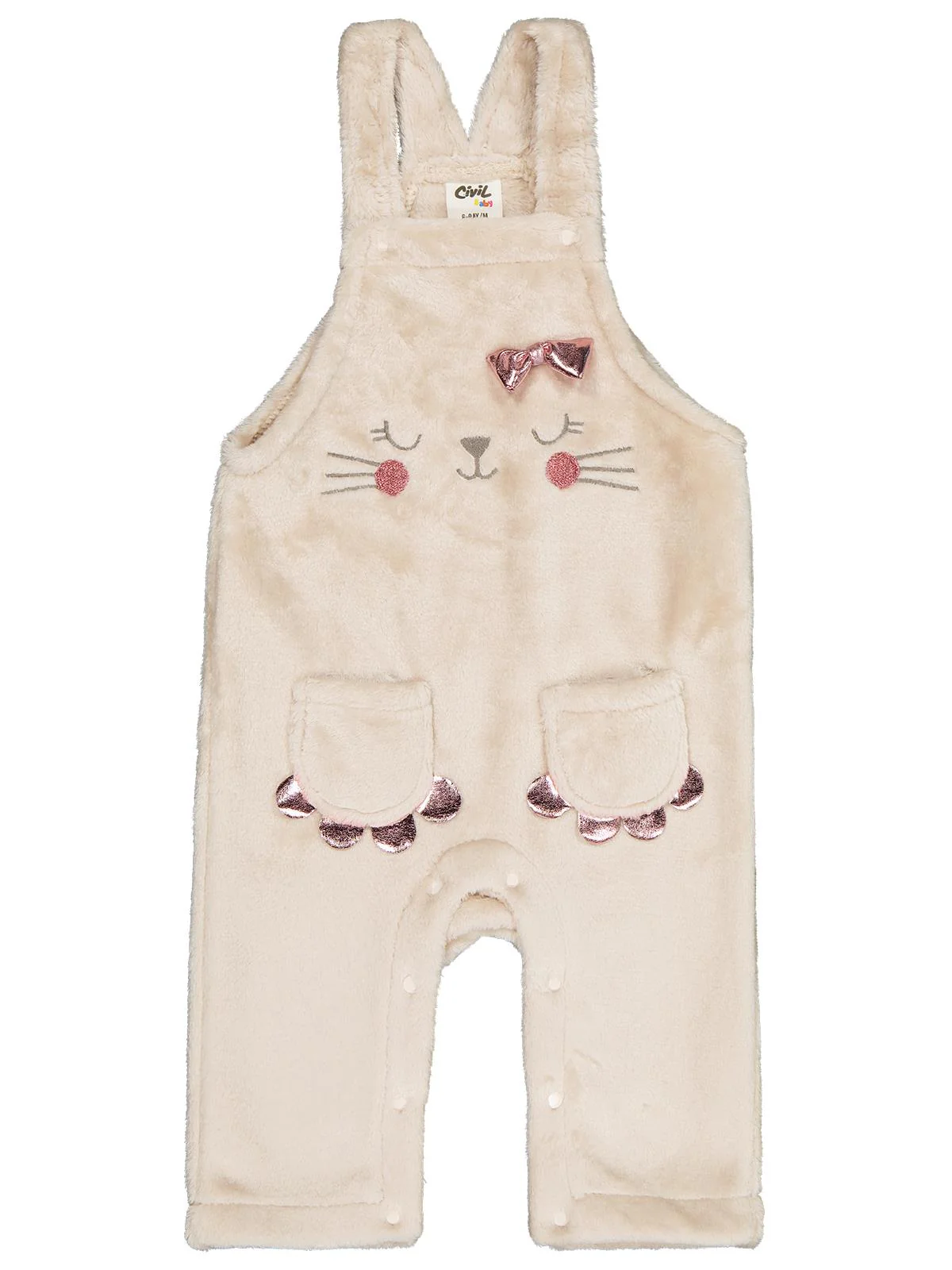 Civil Baby Kedi Nakışlı 6-18 Ay Slopet - Bej