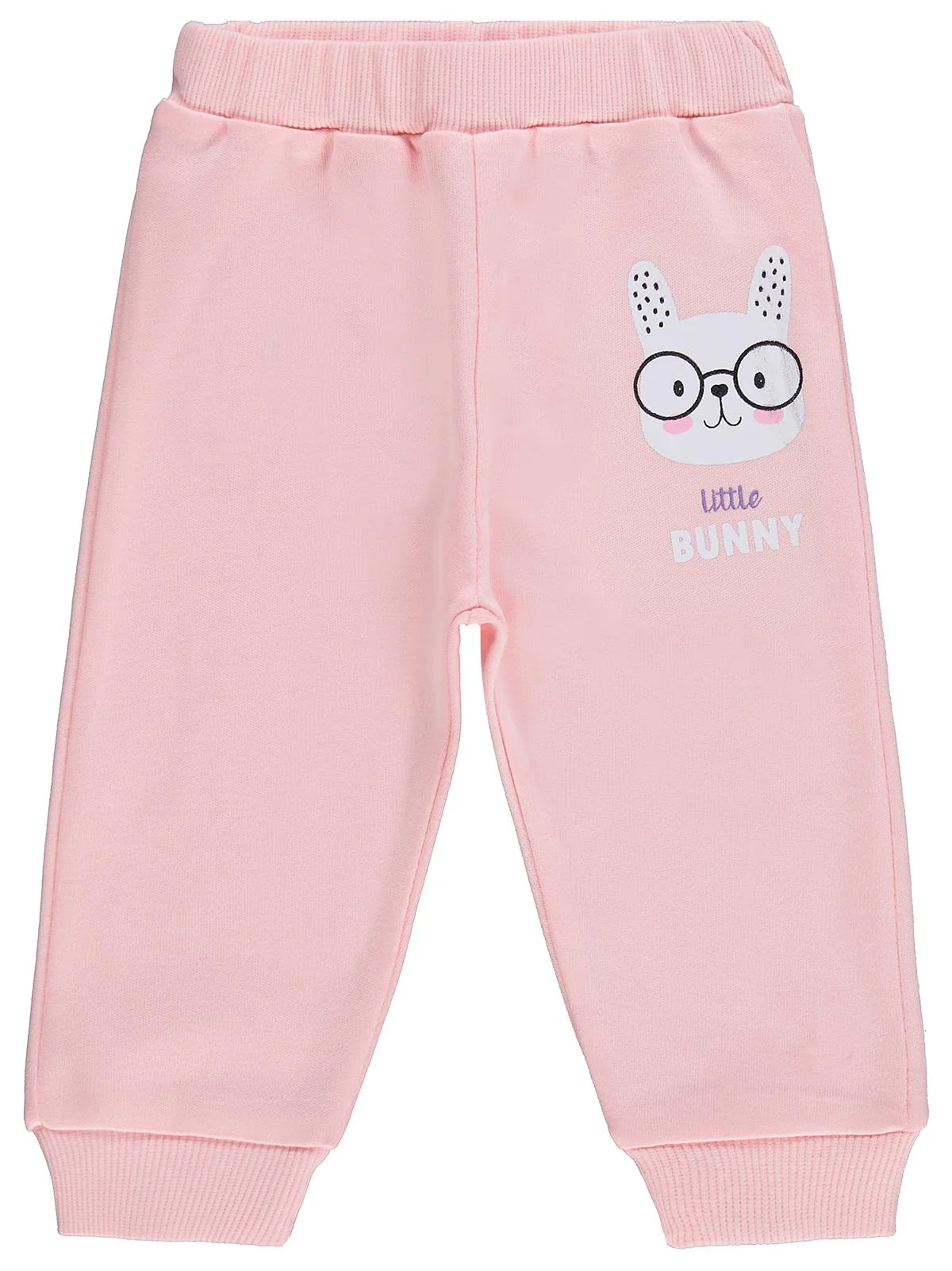 Civil Baby Little Bunny Baskılı 6-18 Ay Tek Alt Bebe - Pudra