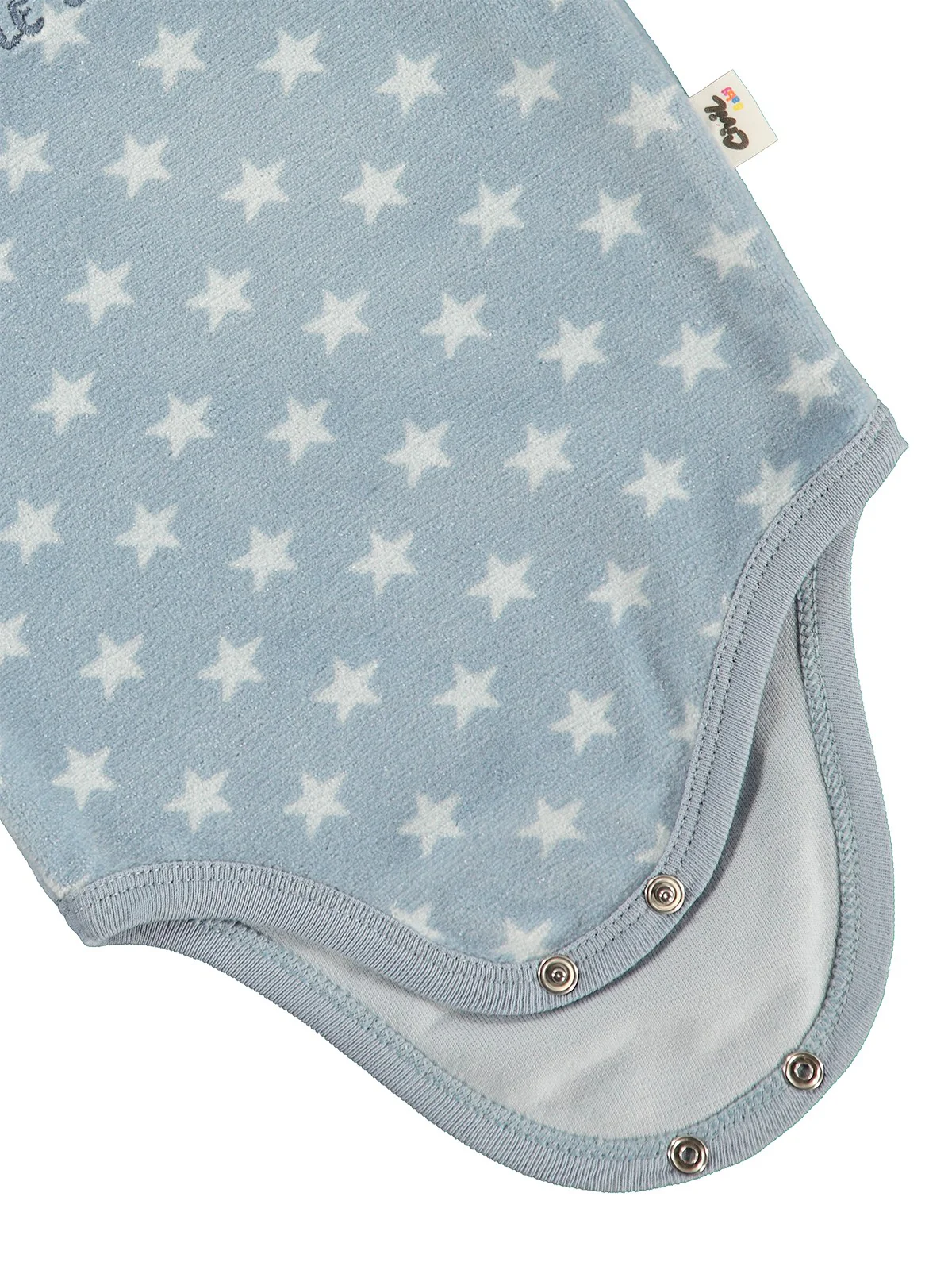 Civil Baby Little Star Nakışlı 1-18 Ay Çıtçıtlı Badi - Mavi - Image 3