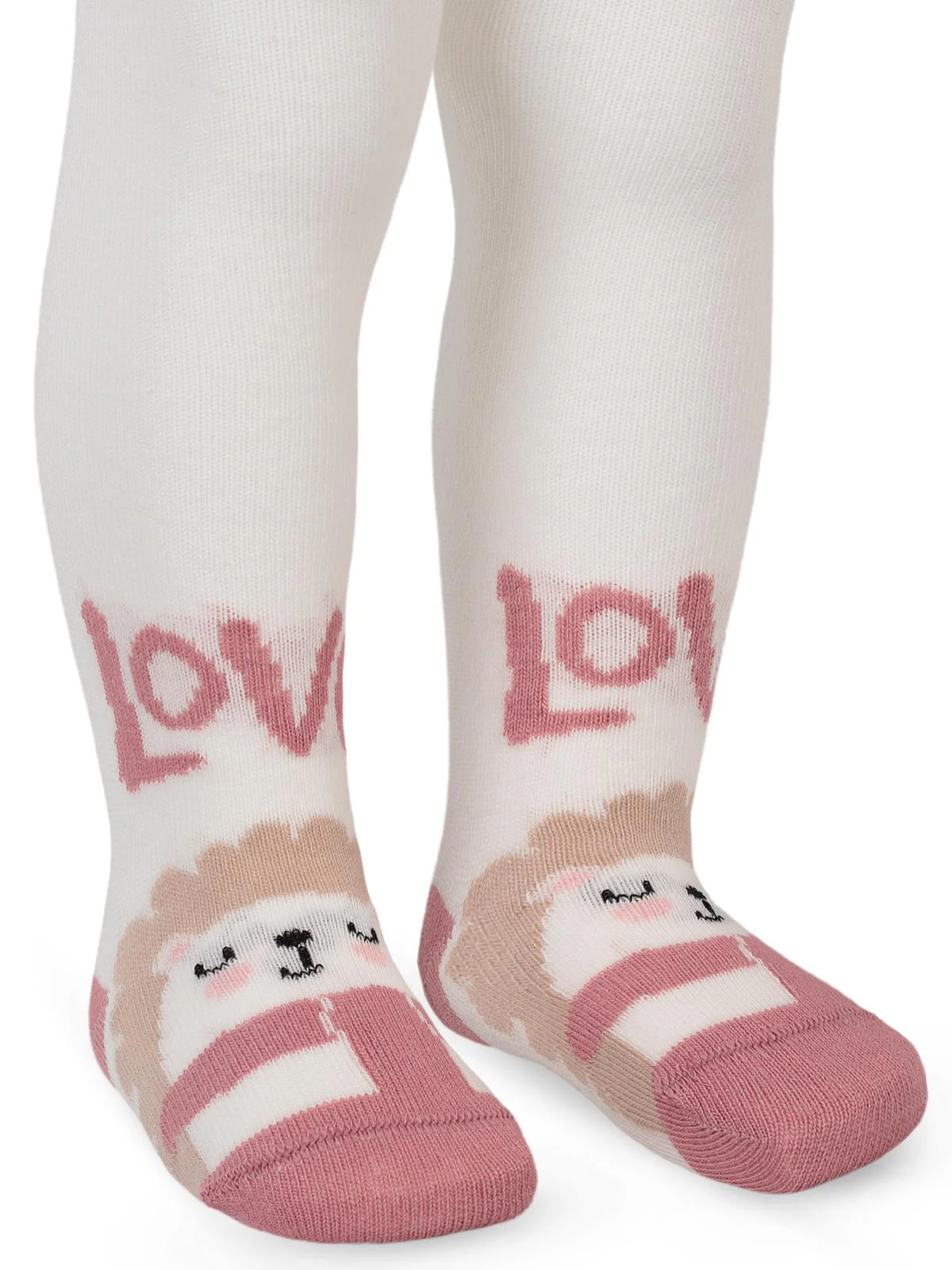 Civil Baby Love 6-18 Ay Bebek Kız Külotlu Çorap - Ekru - Image 2