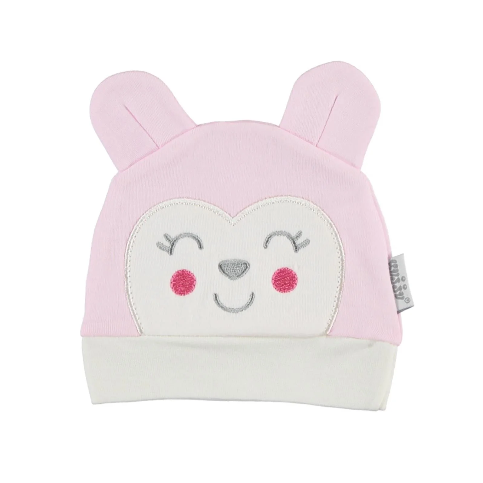 Civil Baby Maymun Kafa Nakış Unisex Kulaklı Bere - Pembe - Image 3