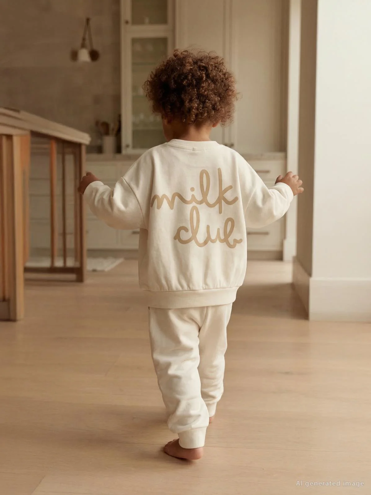 Civil Baby Milk Club Baskılı 3-18 Ay Sweatshirt - Ekru - Image 4