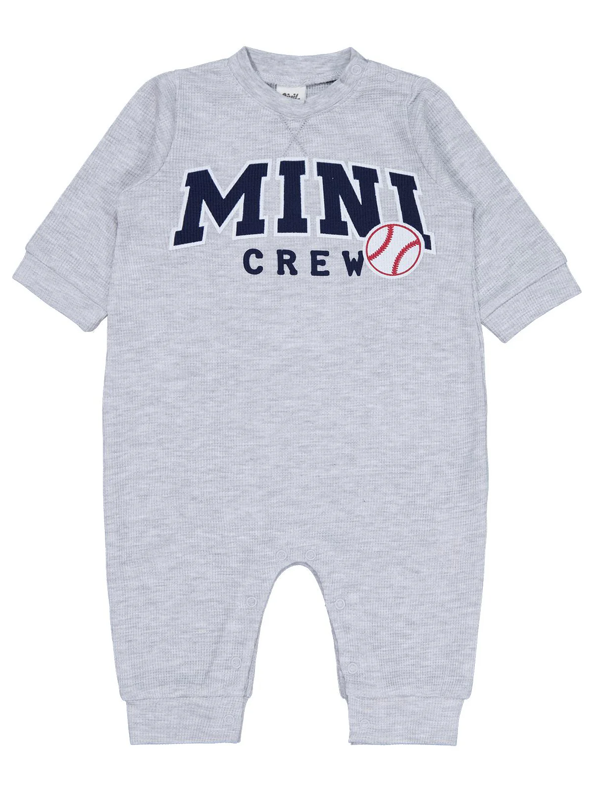 Civil Baby Mini Crew Baskılı 6-18 Ay Tulum - Gri - Image 3