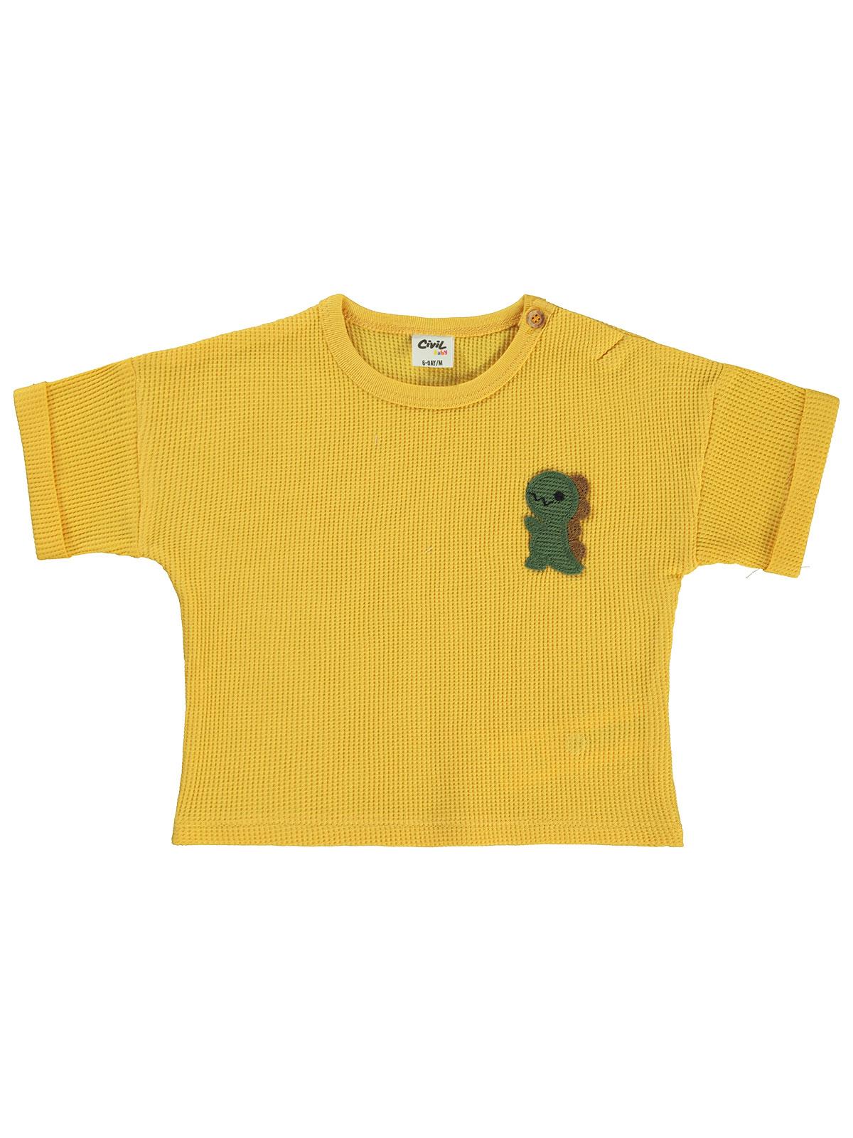 Civil Baby Mobil Aksesuarlı 6-18 Ay Tişört - Sarı - Image 3