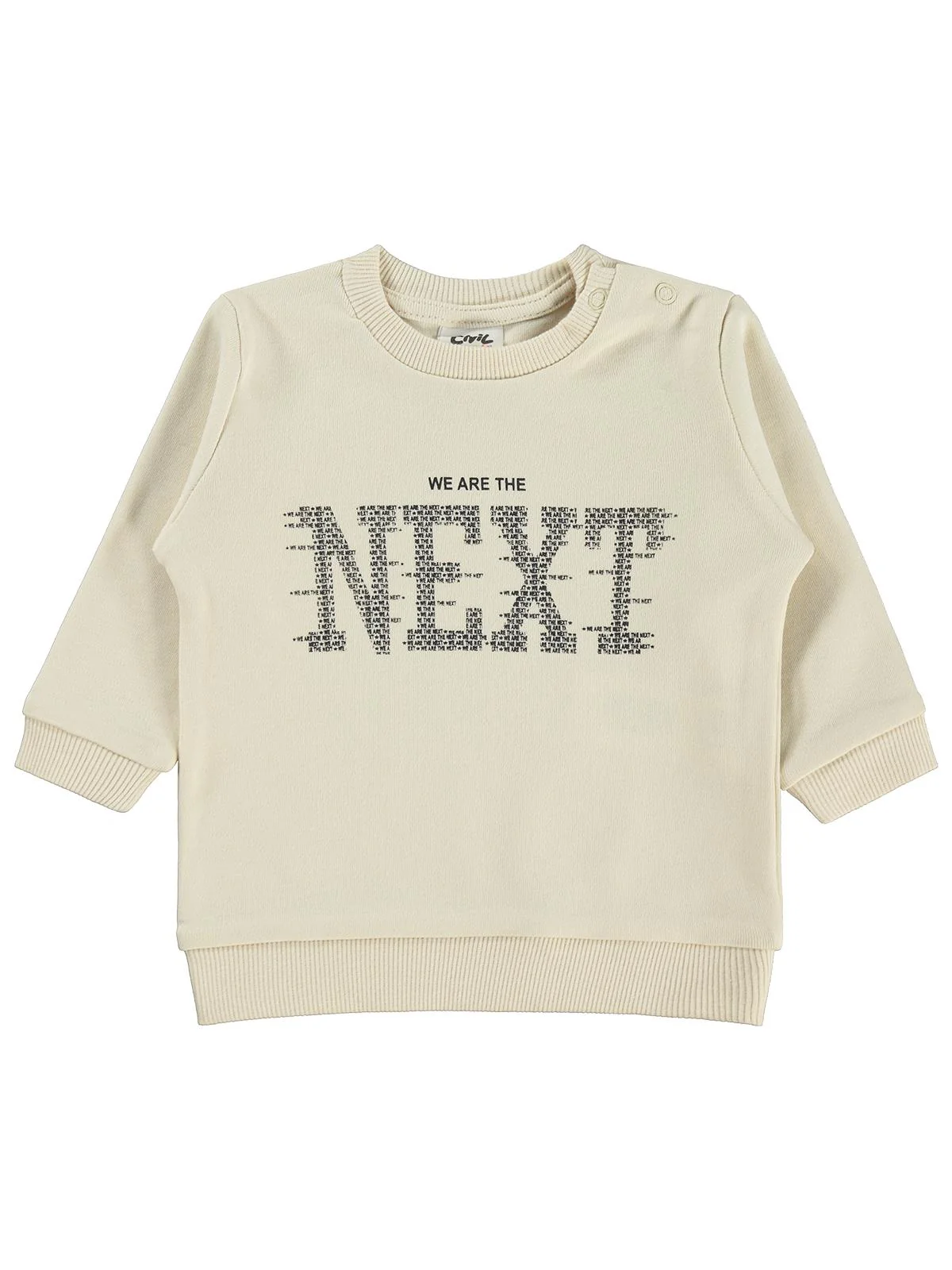 Civil Baby Next Baskılı 6-18 Ay Sweatshirt - Fil Dişi