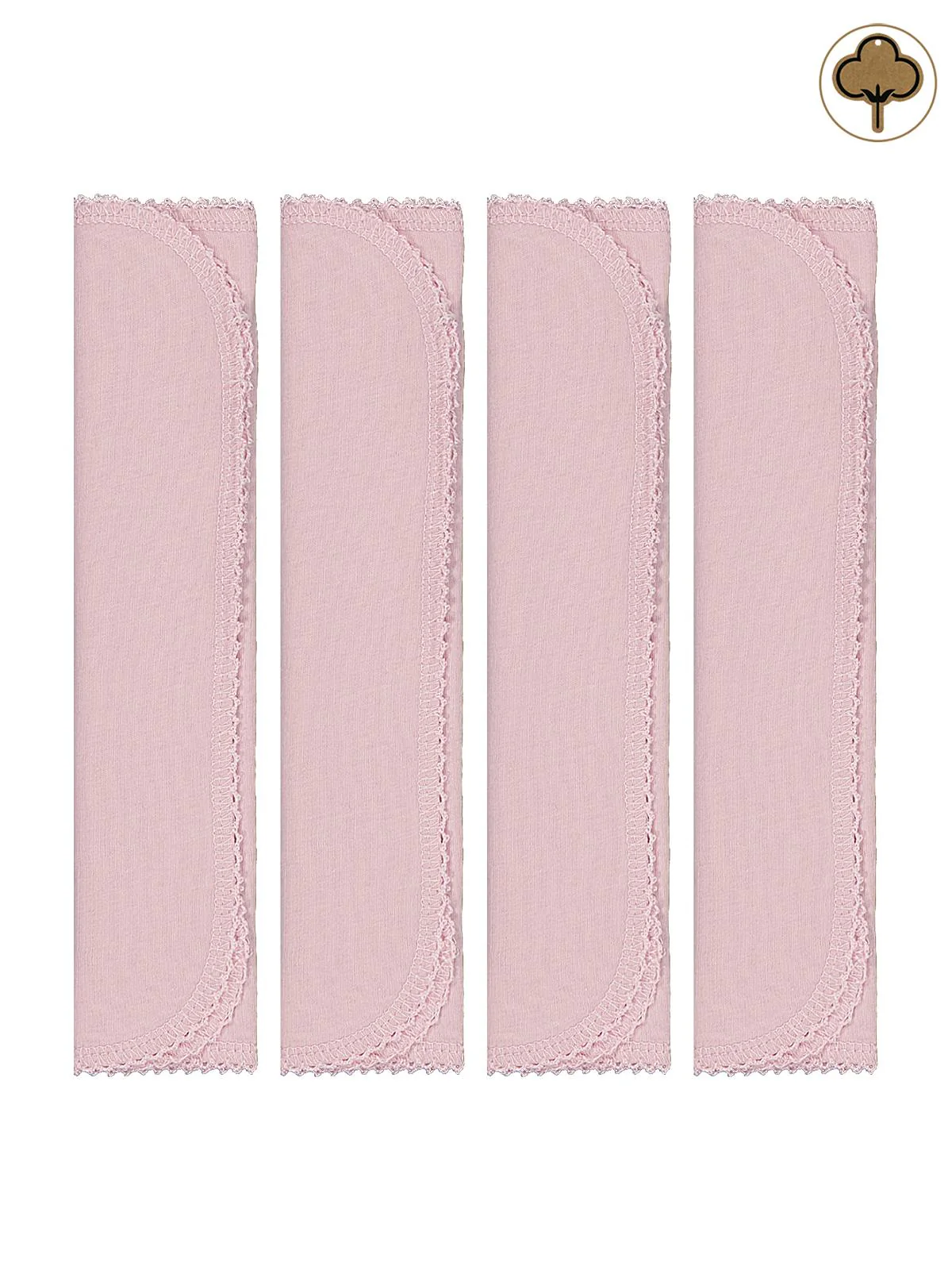 Civil Baby Organik Pamuklu 4 Lü Bebe Agız Mendili - Pembe