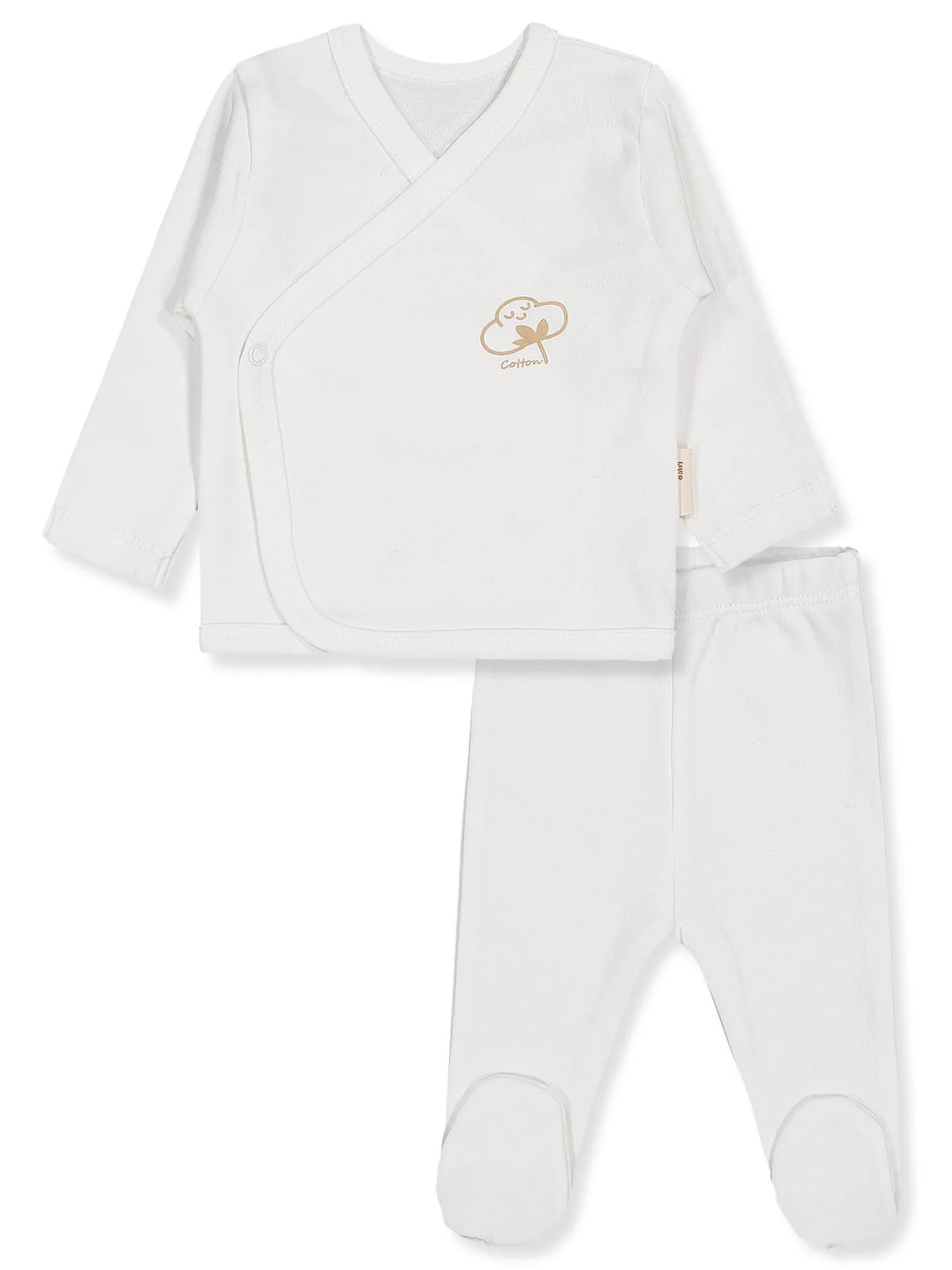 Civil Baby Organik Pamuklu Prematüre Set - Ekru - Image 2