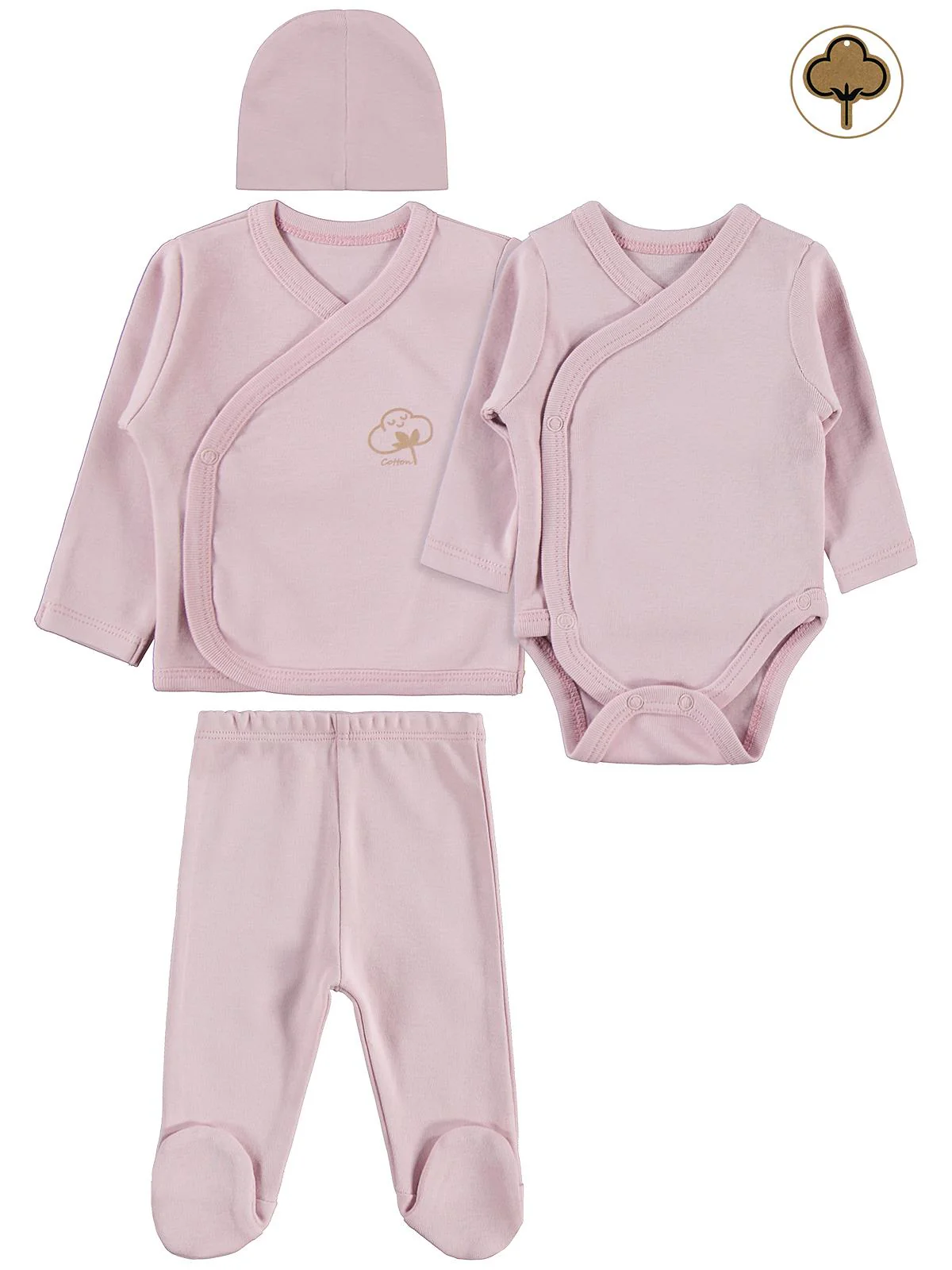 Civil Baby Organik Pamuklu Prematüre Set - Pembe