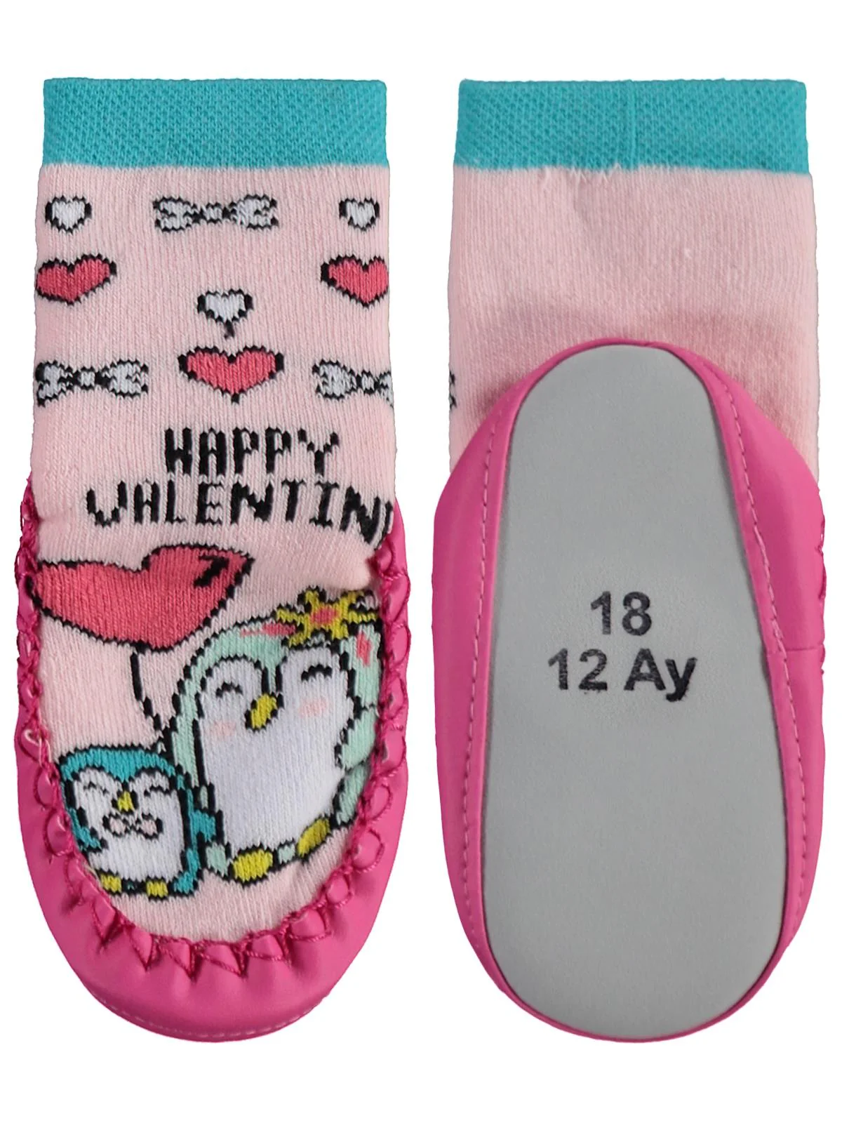 Civil Baby Penguen Bebek Kız Havlu Çarık Çorap - Image 2