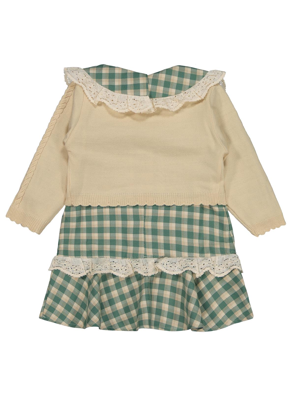 Civil Baby Pitikare Desenli 6-18 Ay Elbise - Yeşil - Image 4
