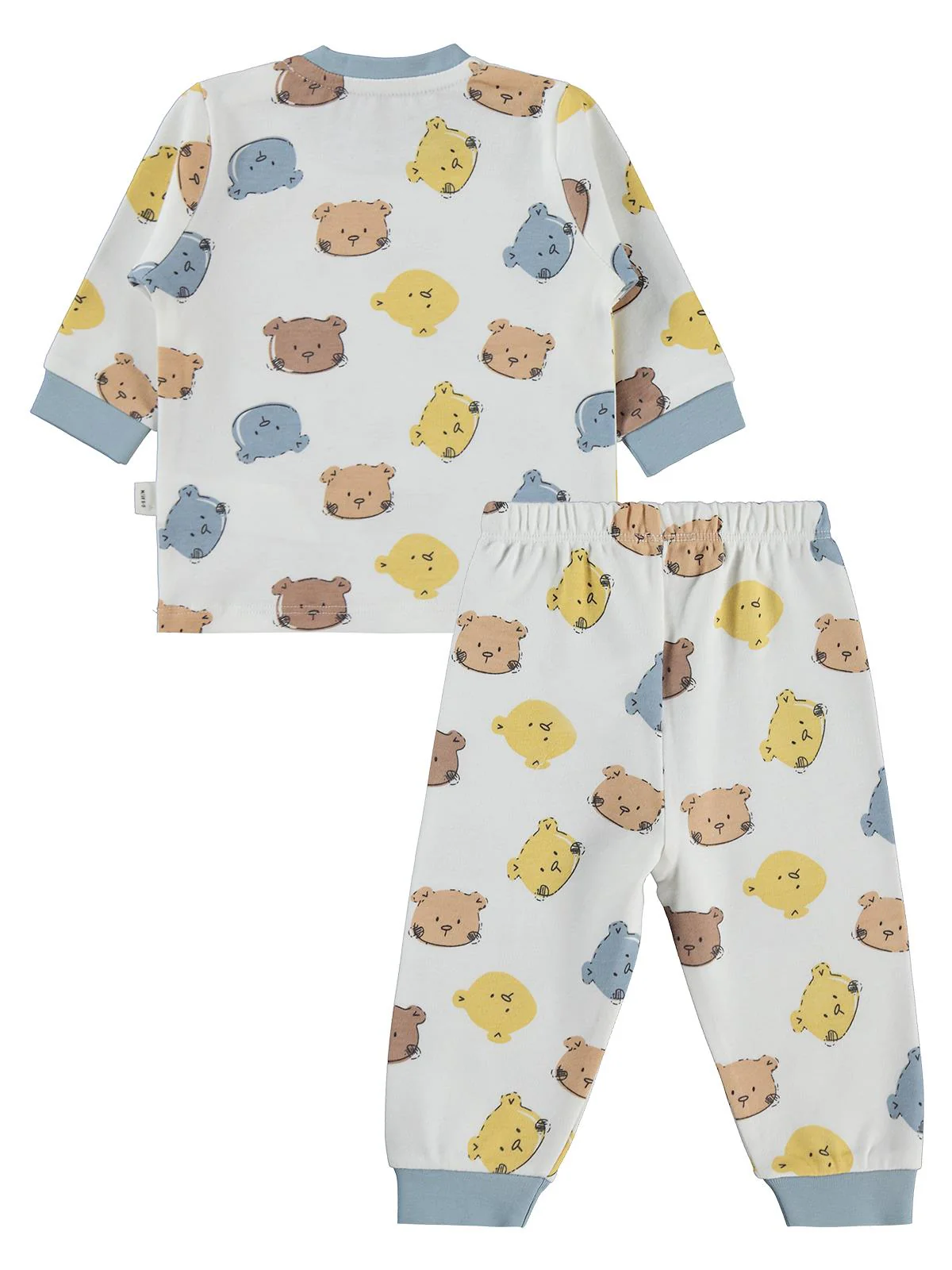 Civil Baby Renkli Ayıcık 6-18 Ay Pijama Takımı - Mavi - Image 2