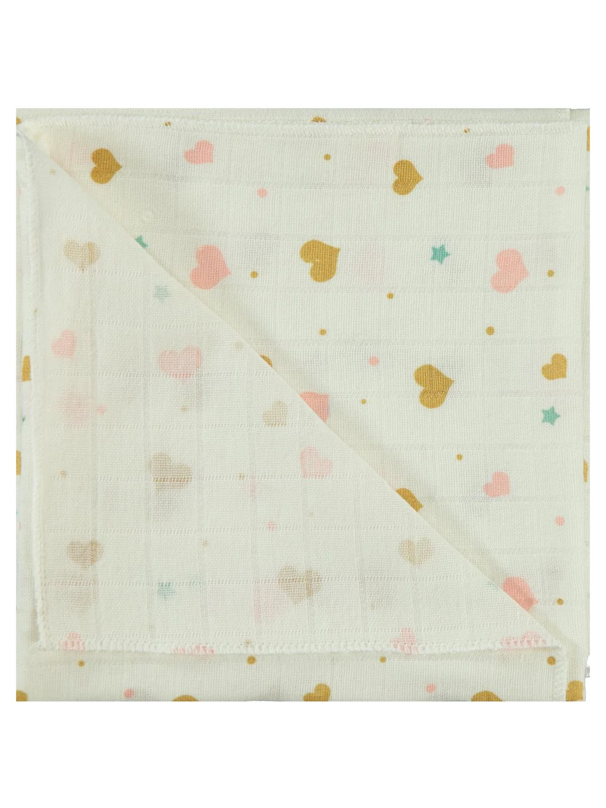 Civil Baby Renkli Kalp Empirme 75X75Cm Battaniye - Ekru - Image 3