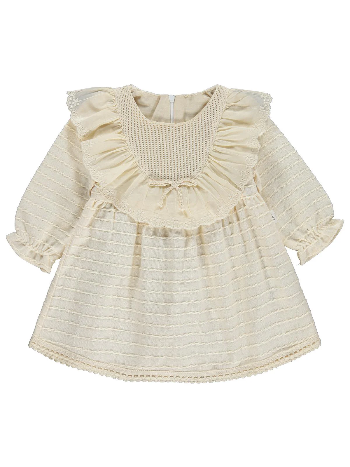 Civil Baby Roba Fırfırlı 6-18 Ay Elbise - Bej - Image 12