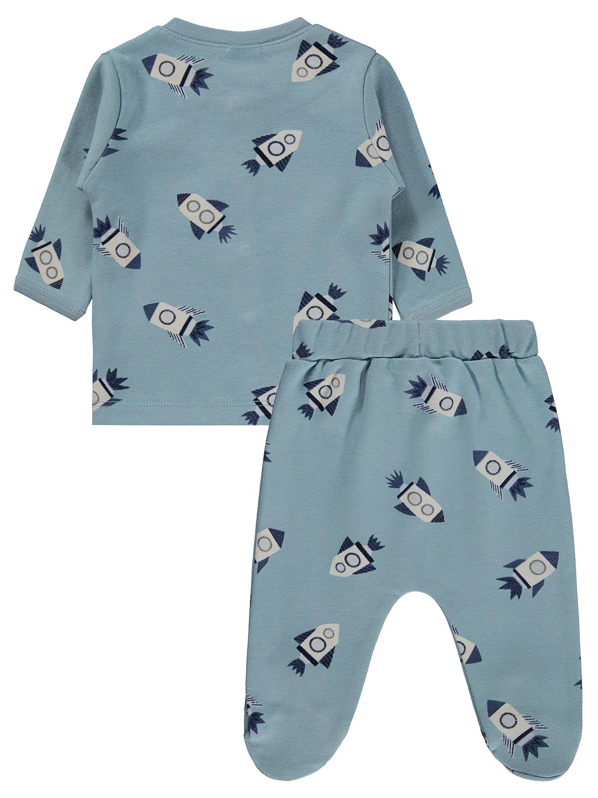 Civil Baby Roket Empirme 1-9 AY Pijama Takımı - Mavi - Image 5