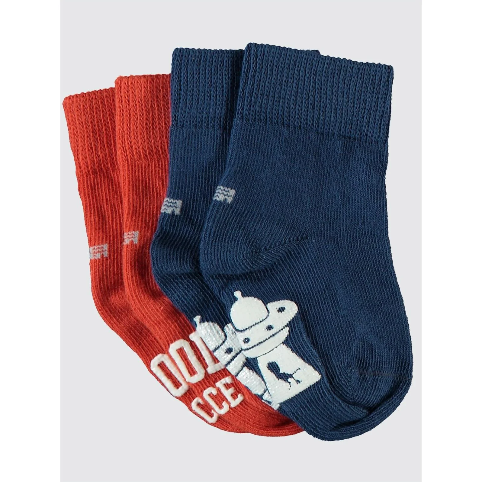 Civil Baby Space Abs Baskı 6-18 Ay 2'li Bebek Erkek Çorap - Image 14