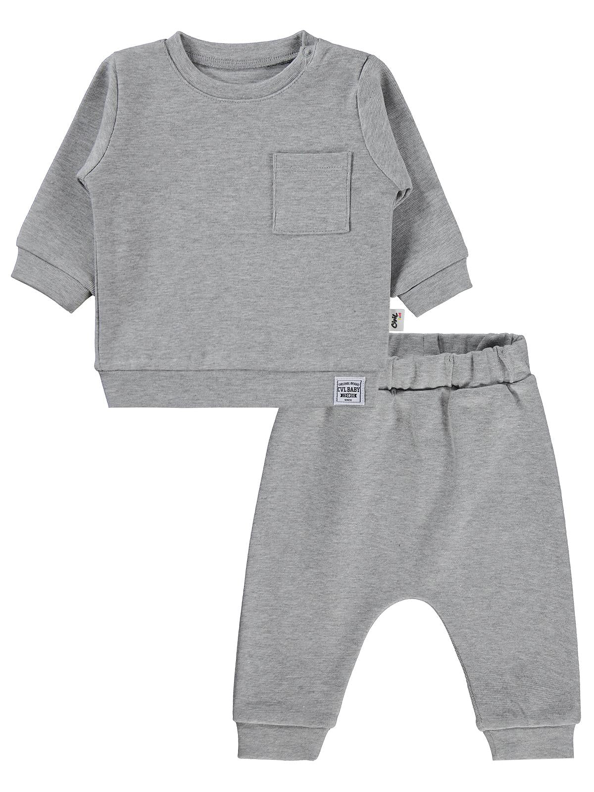 Civil Baby Süs Etiketli 2'Li Takım 6-18 Ay Takım - Gri - Image 4
