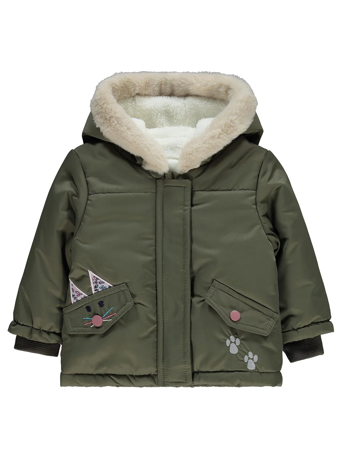 Civil Baby Tavşan Kulak Nakışlı 6-18 Ay Mont - Haki