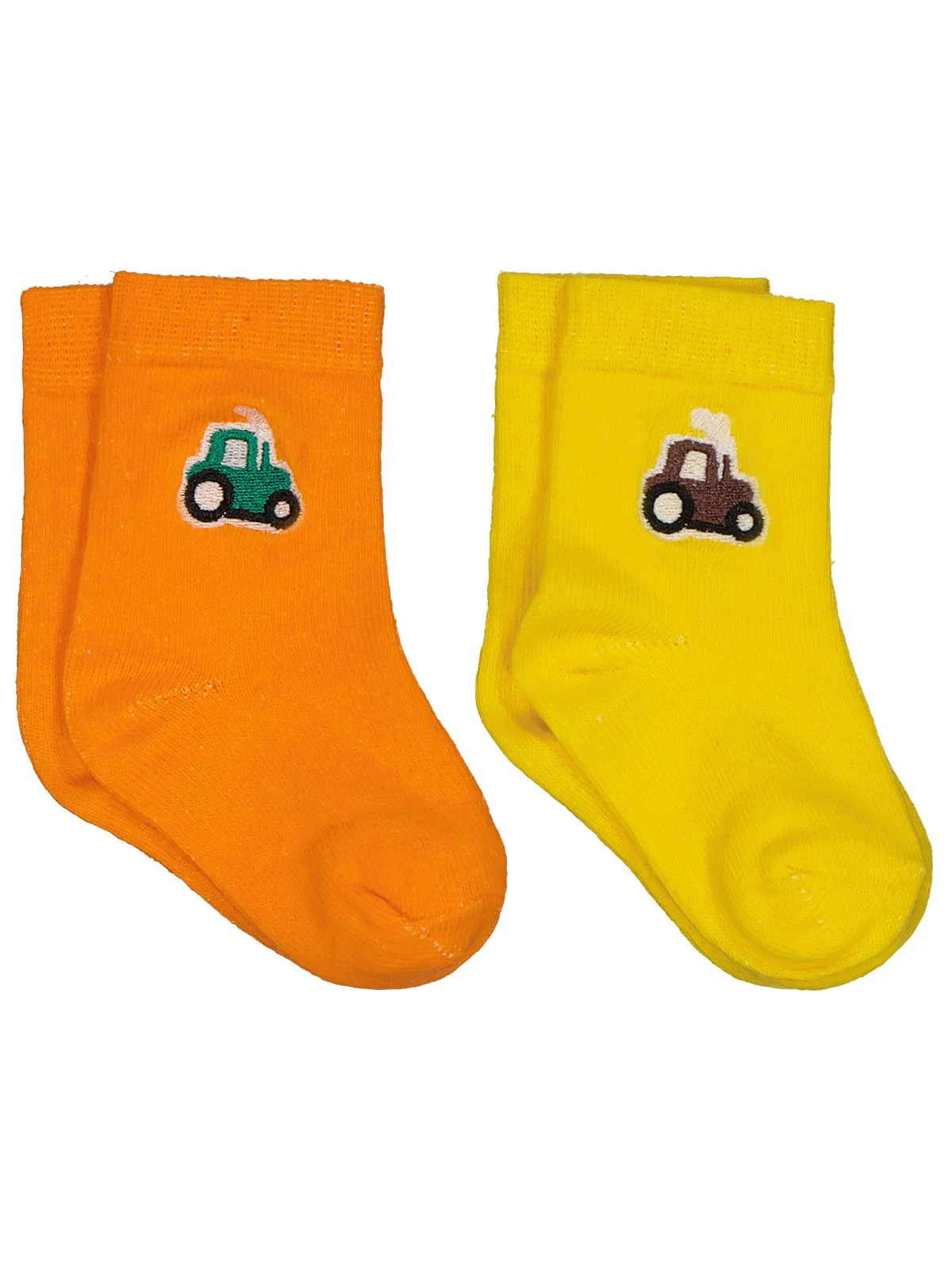 Civil Baby Traktör Aksesuar Nakışlı 2'li 6-18 Ay Bebek Erkek Çorap Set - Sarı - Image 5