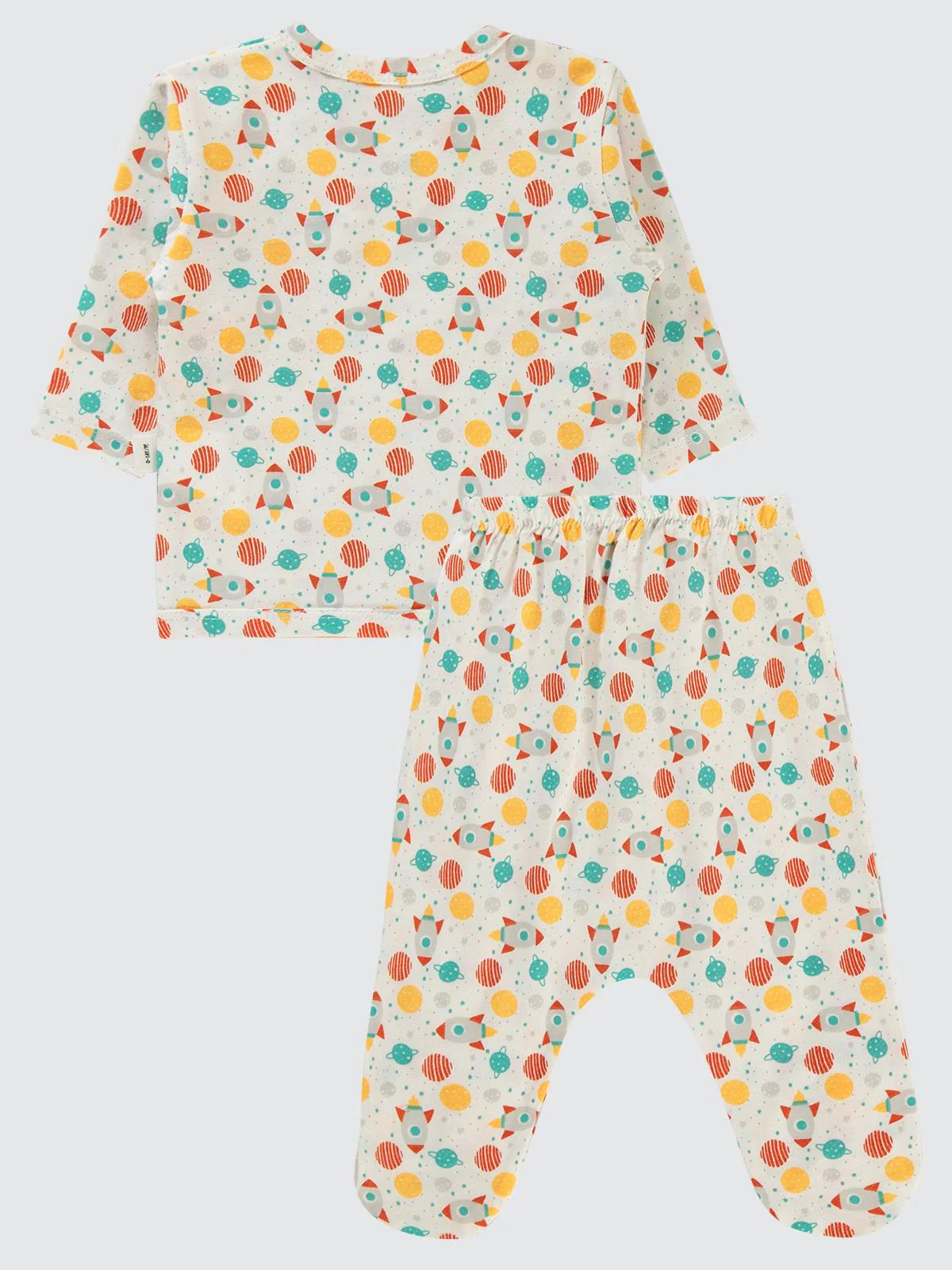 Civil Baby Uzay Araçları 0-1 Ay Zıbın Takımları - Ekru - Image 4