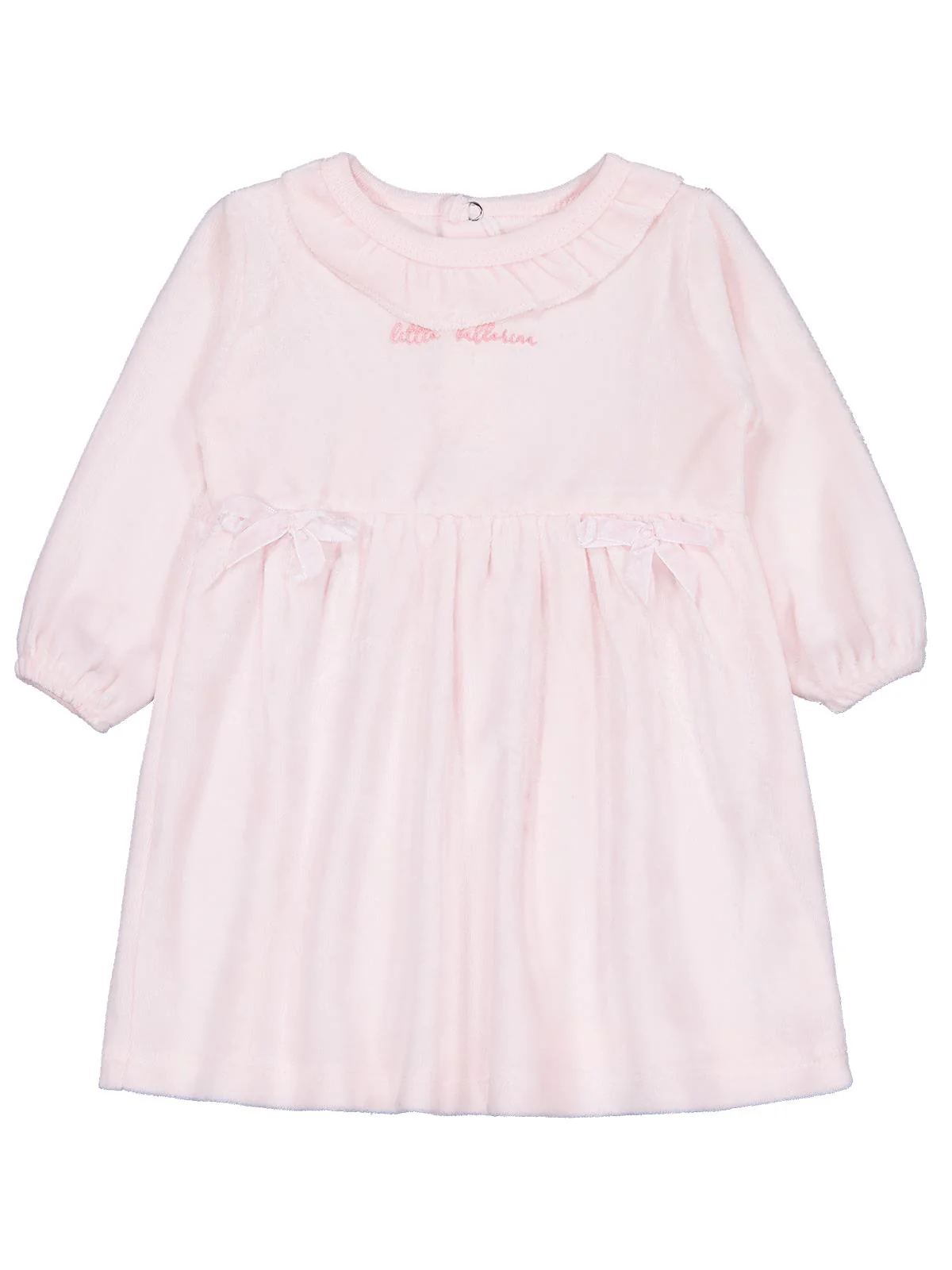 Civil Baby Yaka Fırfırlı Bel Fiyonklu 6-18 Ay Elbise - Pembe - Image 4