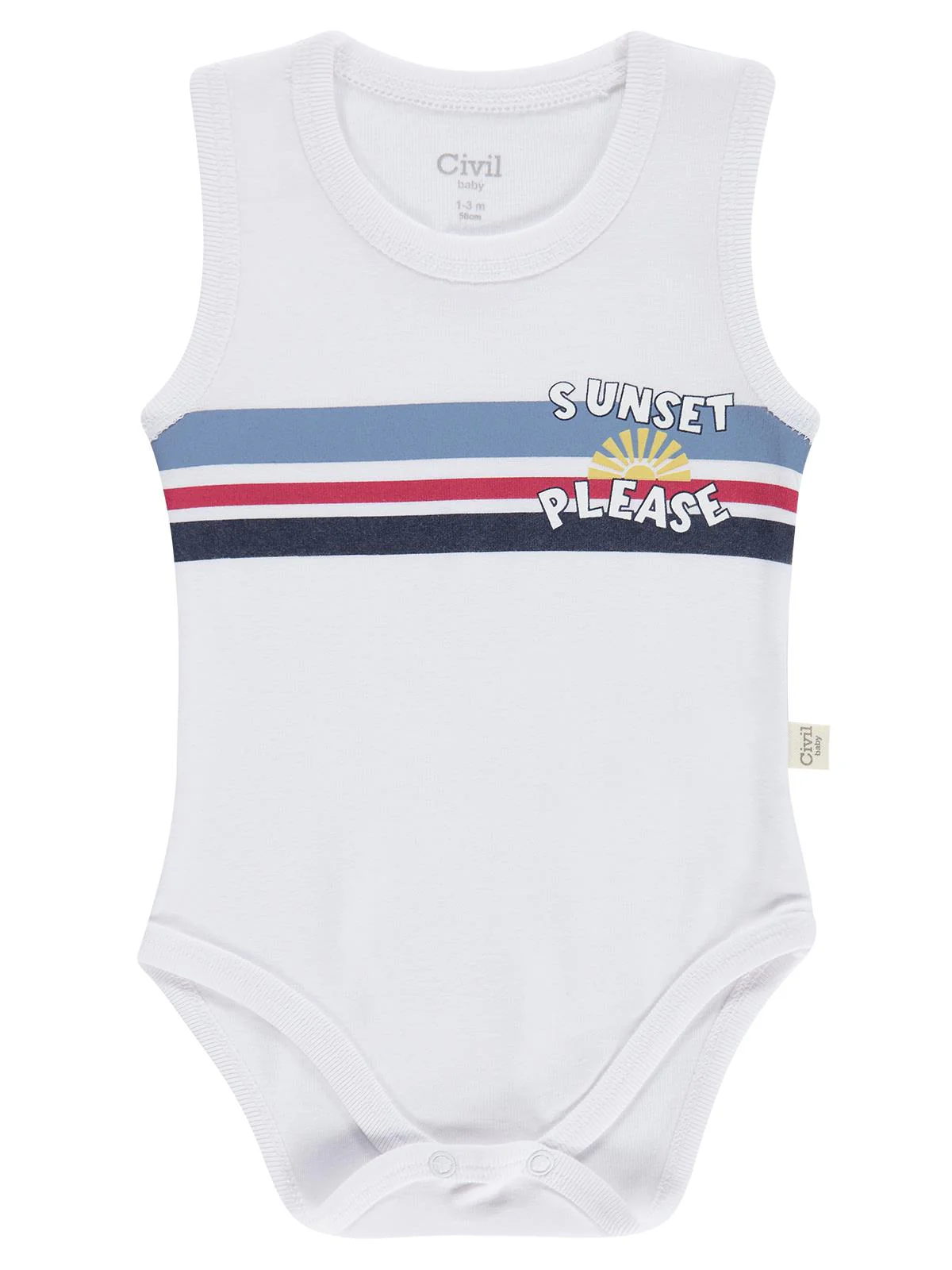 Civil Baby Yelken Empirmeli 5 Li 0-36 Ay Çıtçıtlı Badi - Mavi - Image 5
