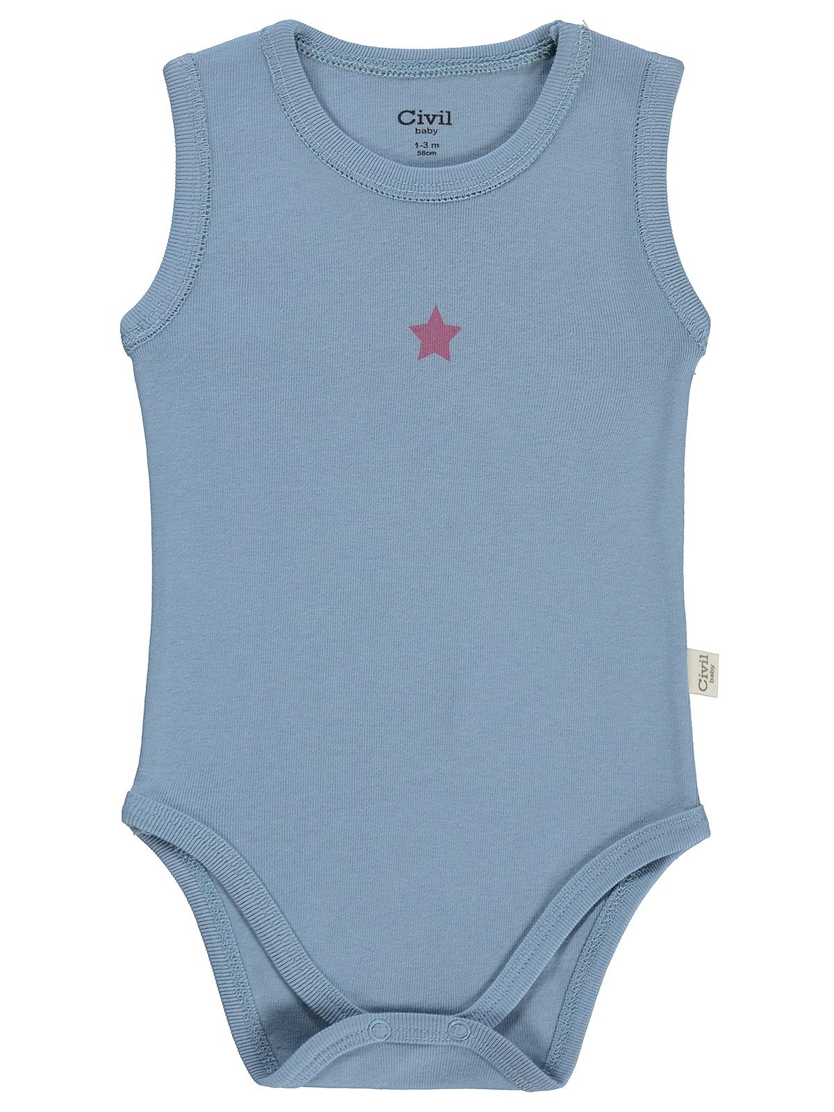 Civil Baby Yıldız Empirmeli 5 Li 1-36 Ay Çıtçıtlı Badi - Pembe - Image 8