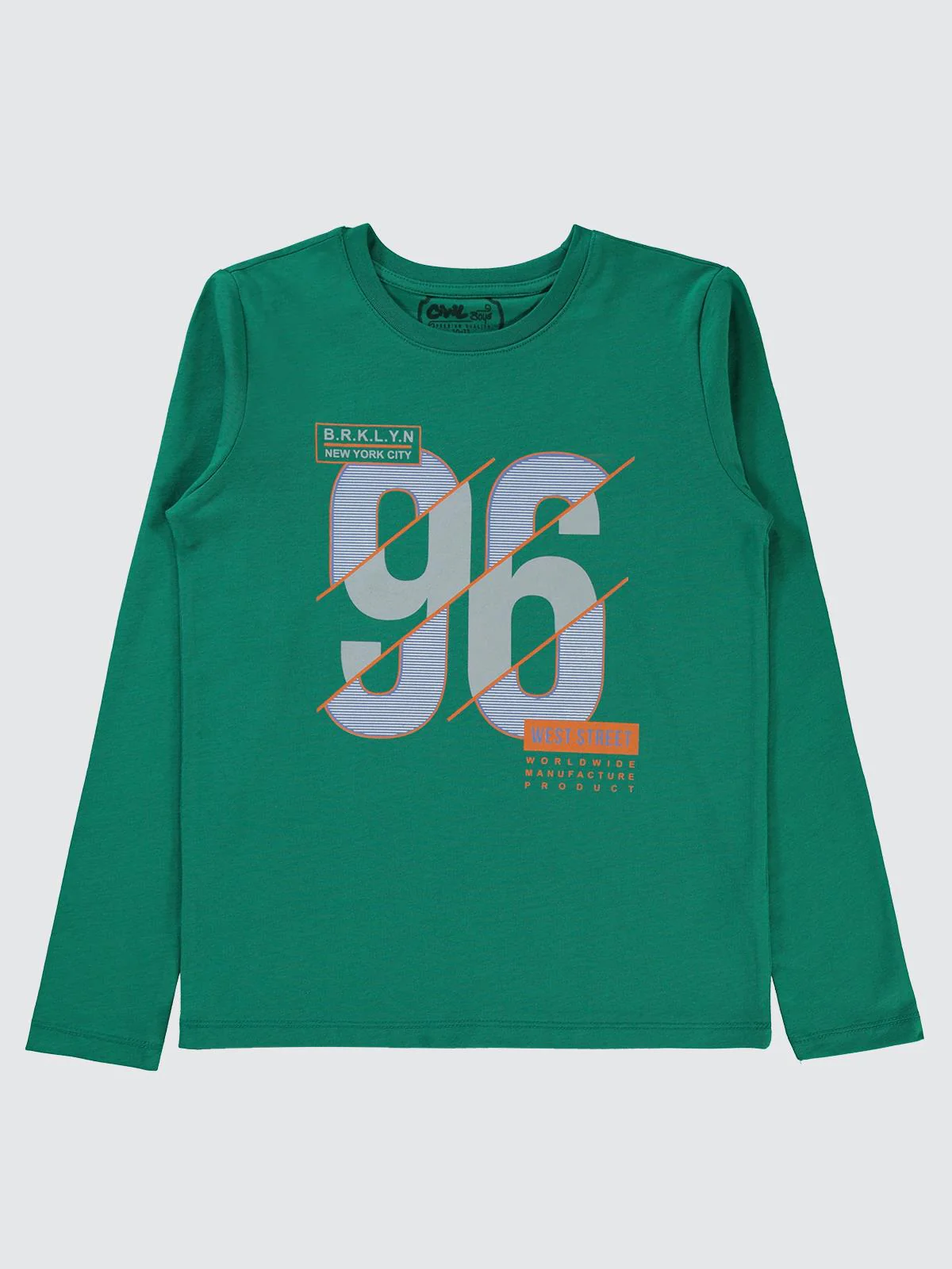 Civil Boys 96 Baskılı 10-13 Yaş Sweatshirt - Yeşil - Image 3