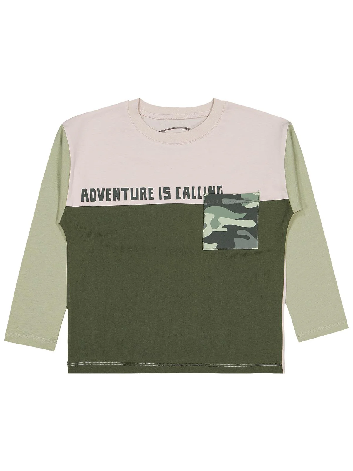 Civil Boys Adventure Baskılı 10-13 Yaş Sweatshirt - Haki