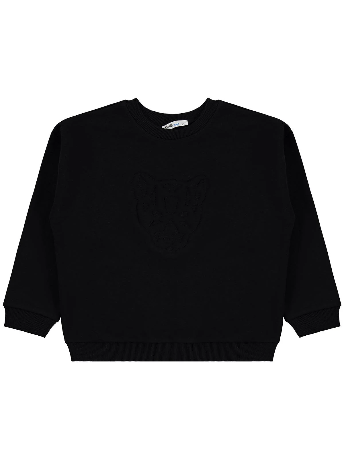 Civil Boys Aslan Nakışlı 6-9 Yaş Sweatshirt - Siyah