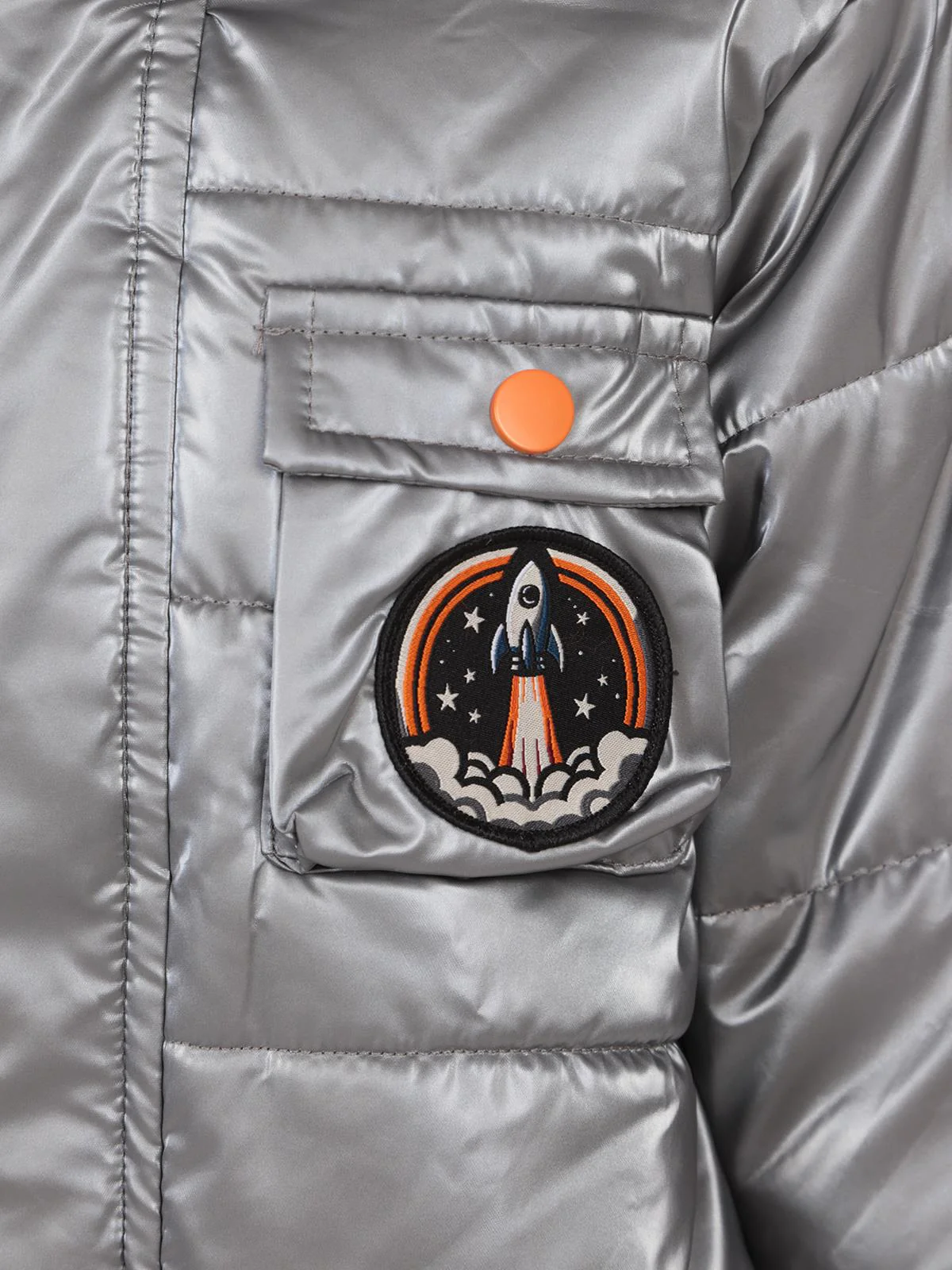Civil Boys Astronot Baskılı 2-5 Yaş Mont - Gri - Image 2