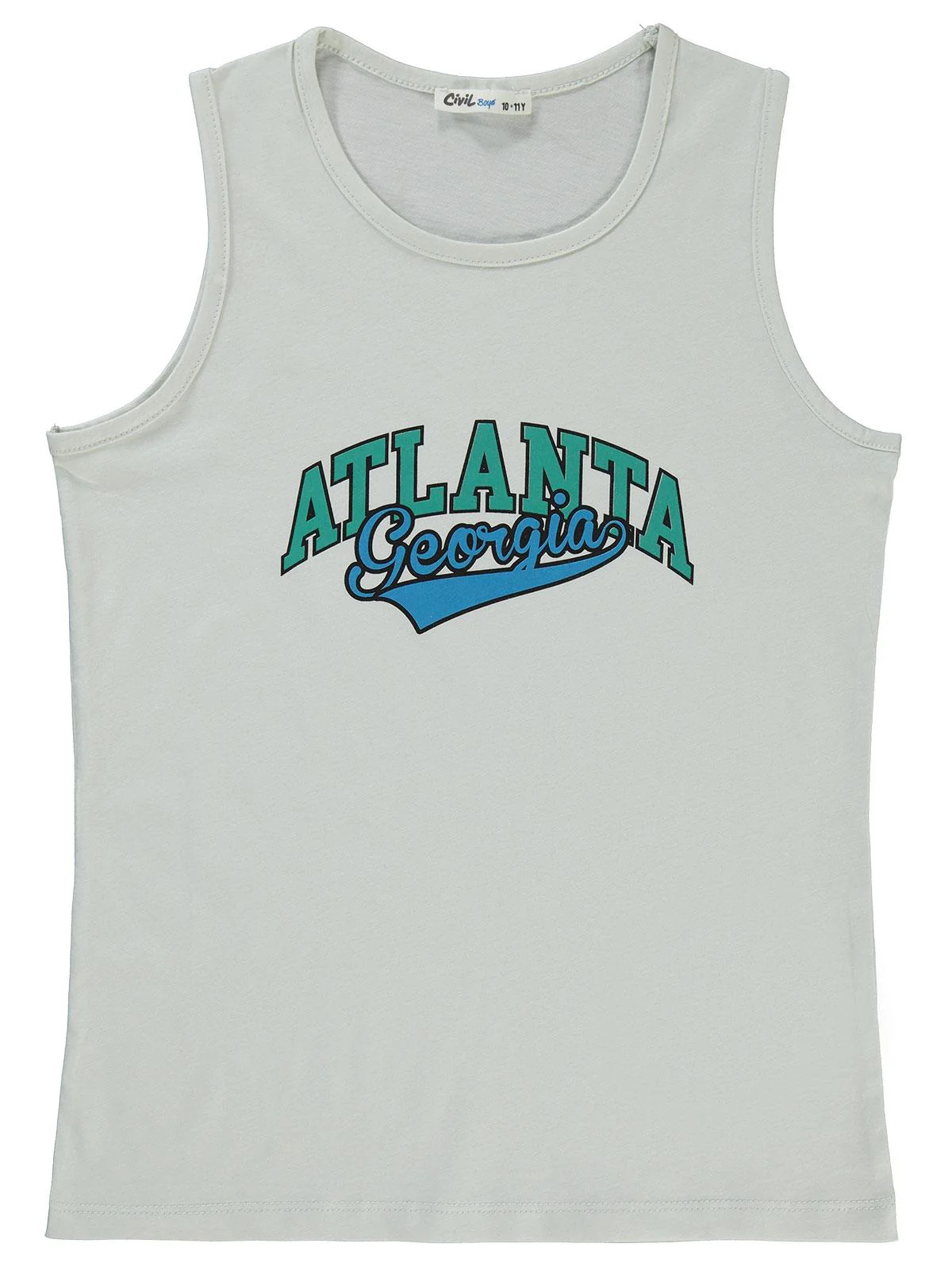 Civil Boys Atlanta Baskılı 10-13 Yaş Tişört - Gri - Image 3