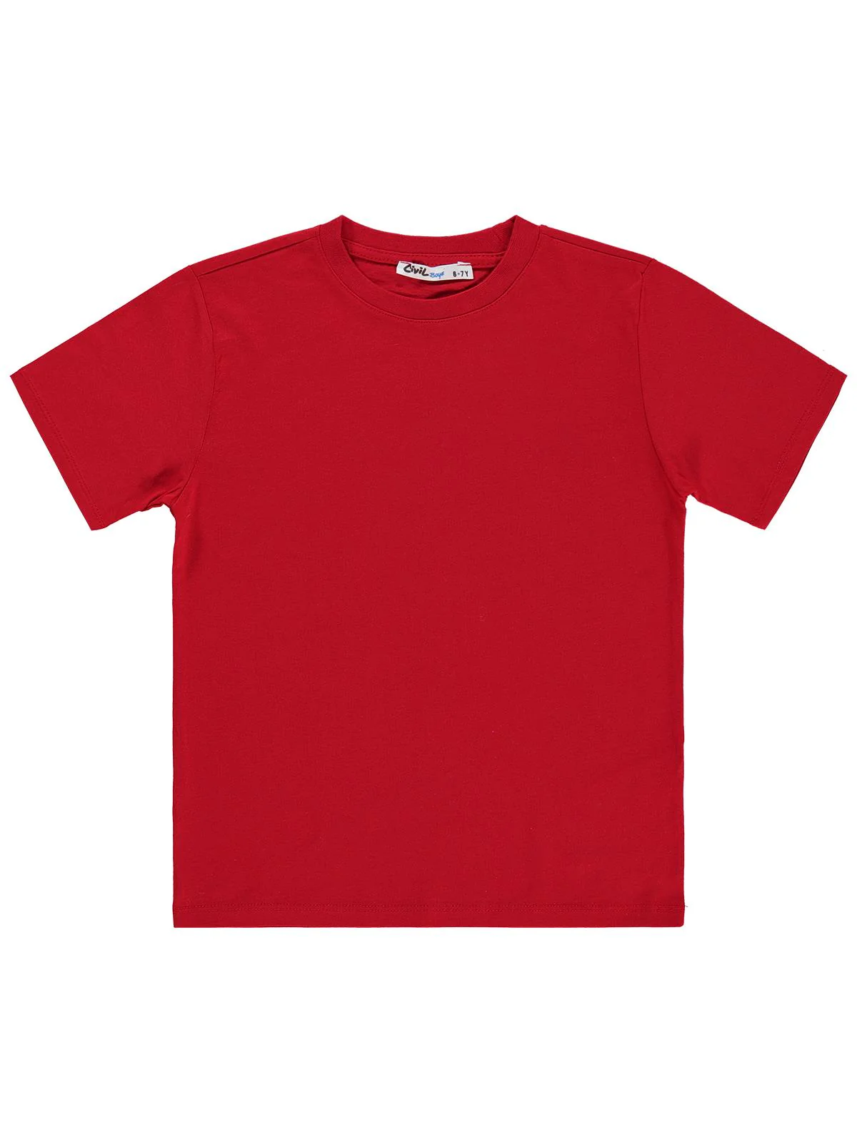 Civil Boys Basic 6-9 Yaş Tişört - Kırmızı