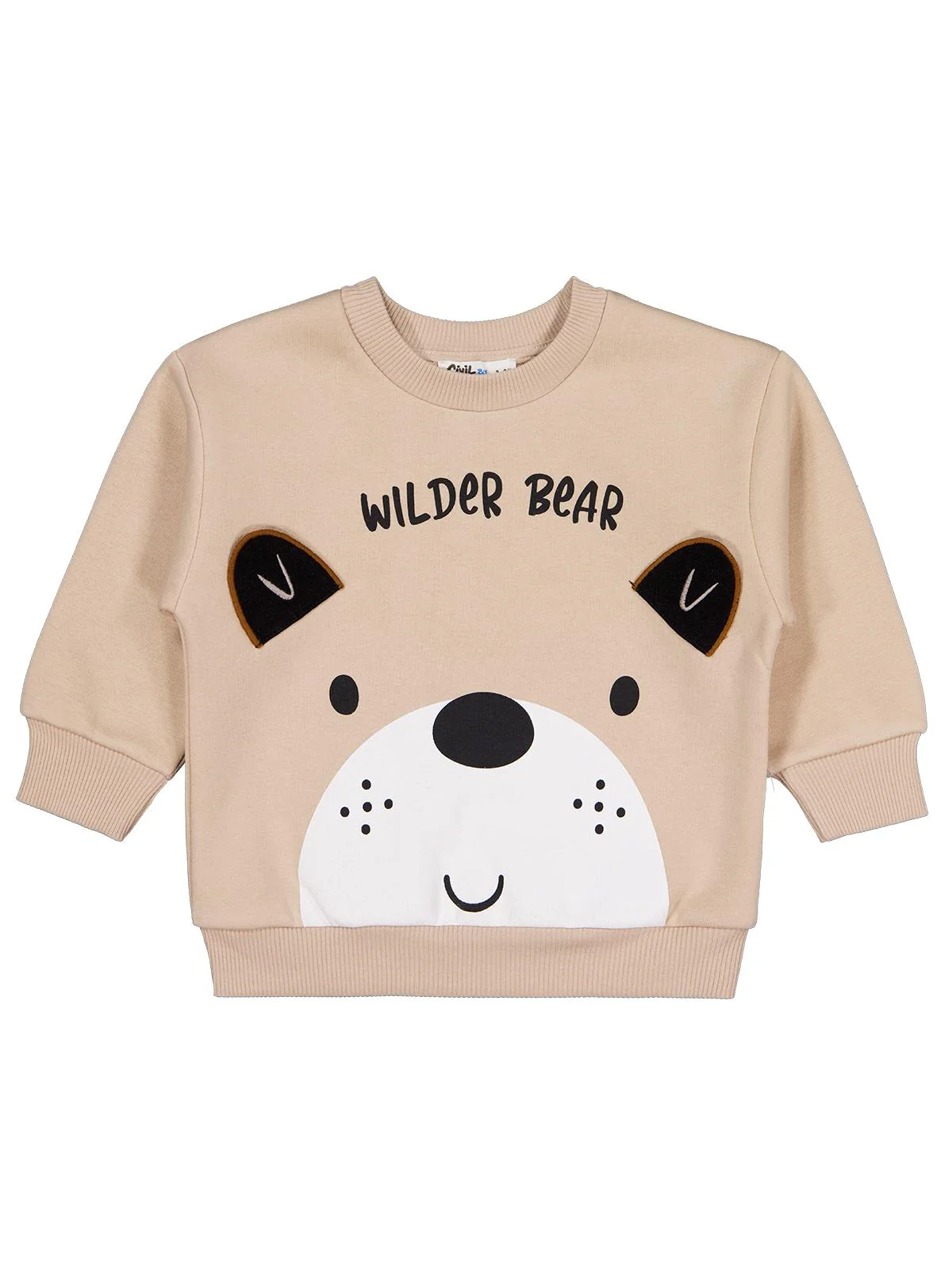 Civil Boys Bear Baskı-Nakışlı 2-5 Yaş Sweatshirt - Bej - Image 5
