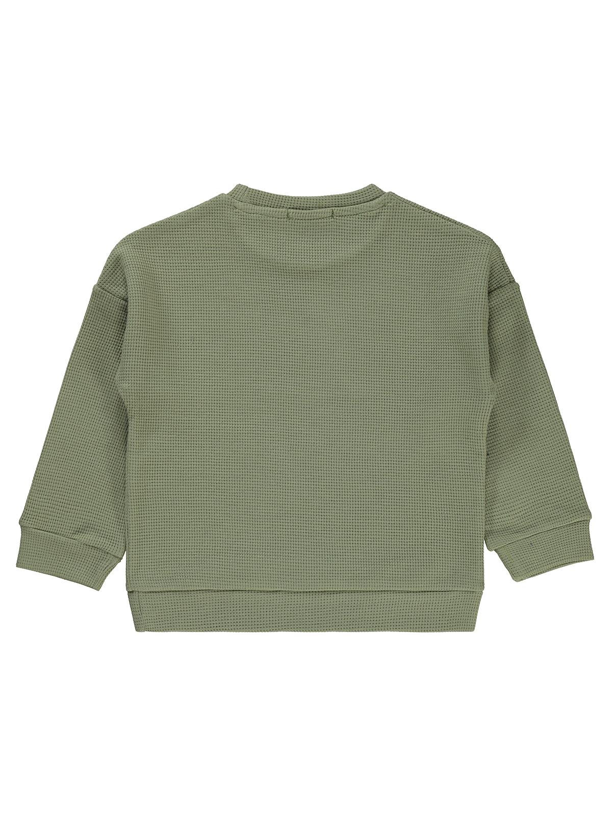 Civil Boys Beli Üçgen Armalı 2-5 Yaş Sweatshirt - Haki - Image 4