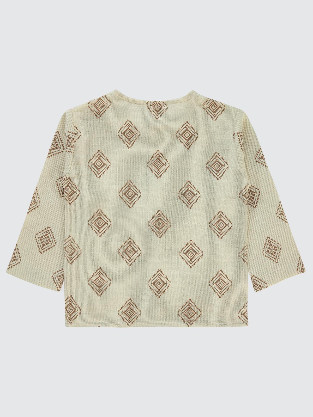 Civil Boys Bohem Desenli 2-5 Yaş Gömlek - Kahverengi - Image 5